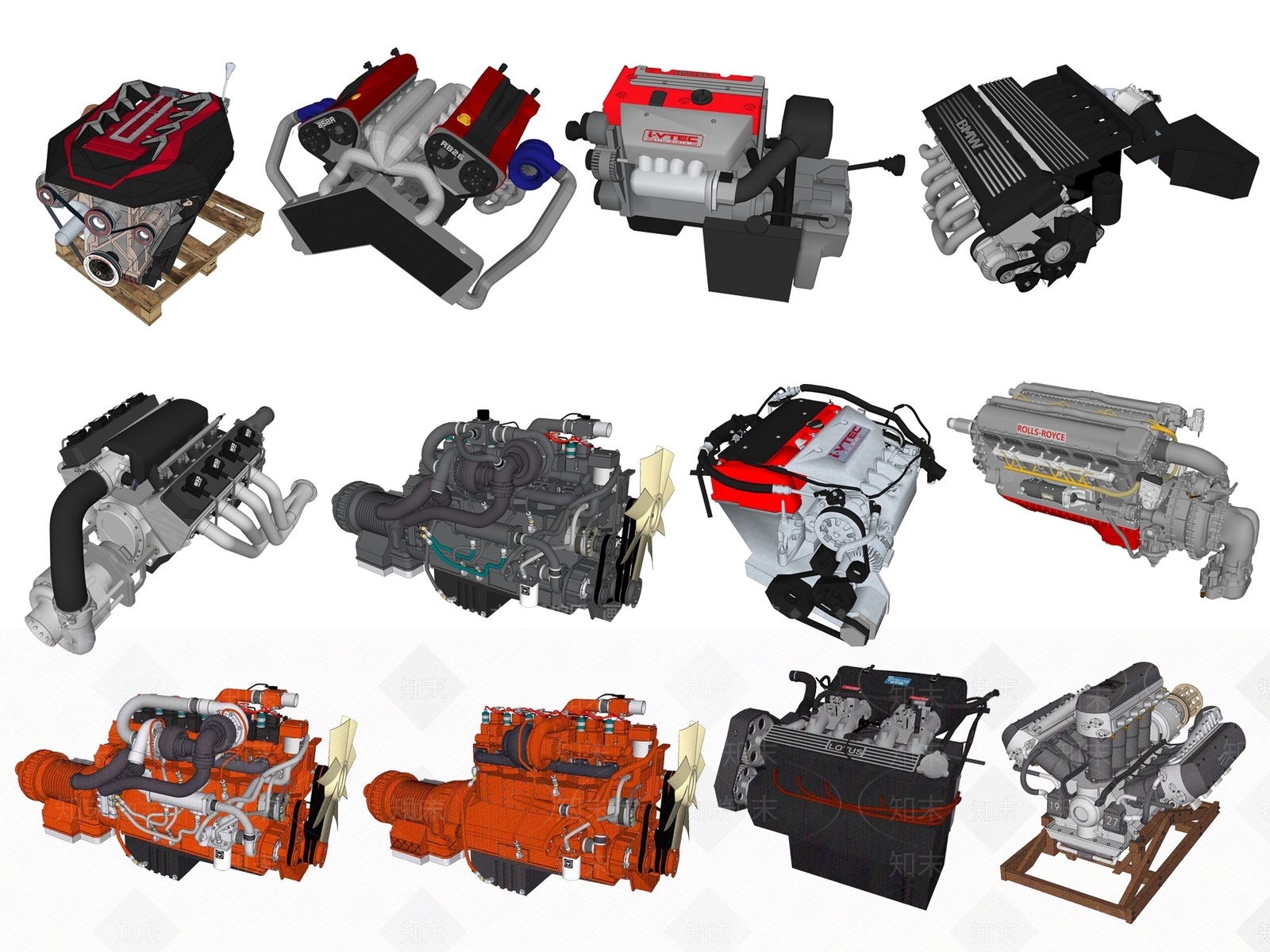 现代汽车零件SU模型下载【ID:1114849757】