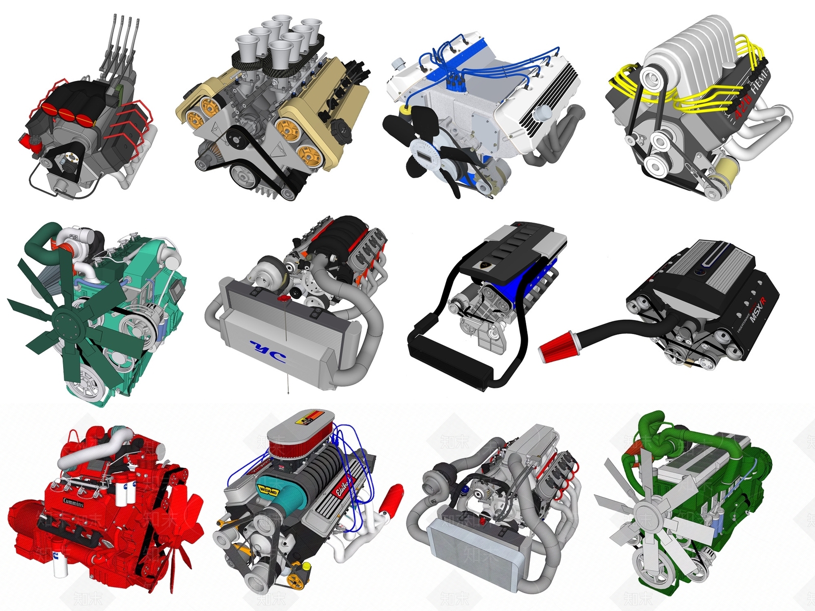 现代汽车零件SU模型下载【ID:1114849715】