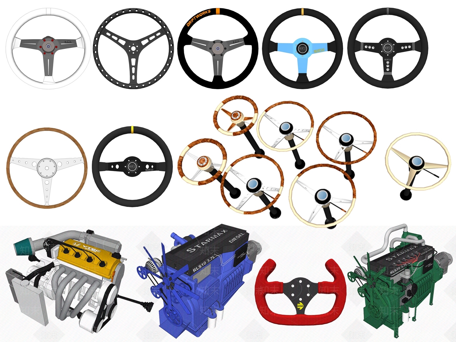 现代汽车零件SU模型下载【ID:1114849704】