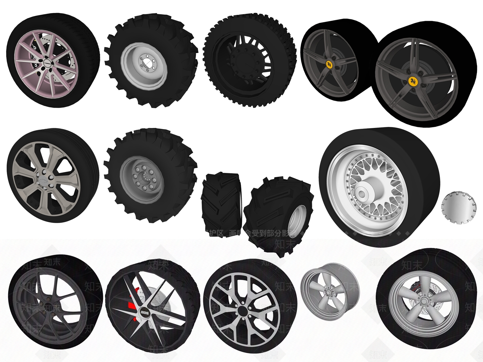 现代汽车零件SU模型下载【ID:1114849520】