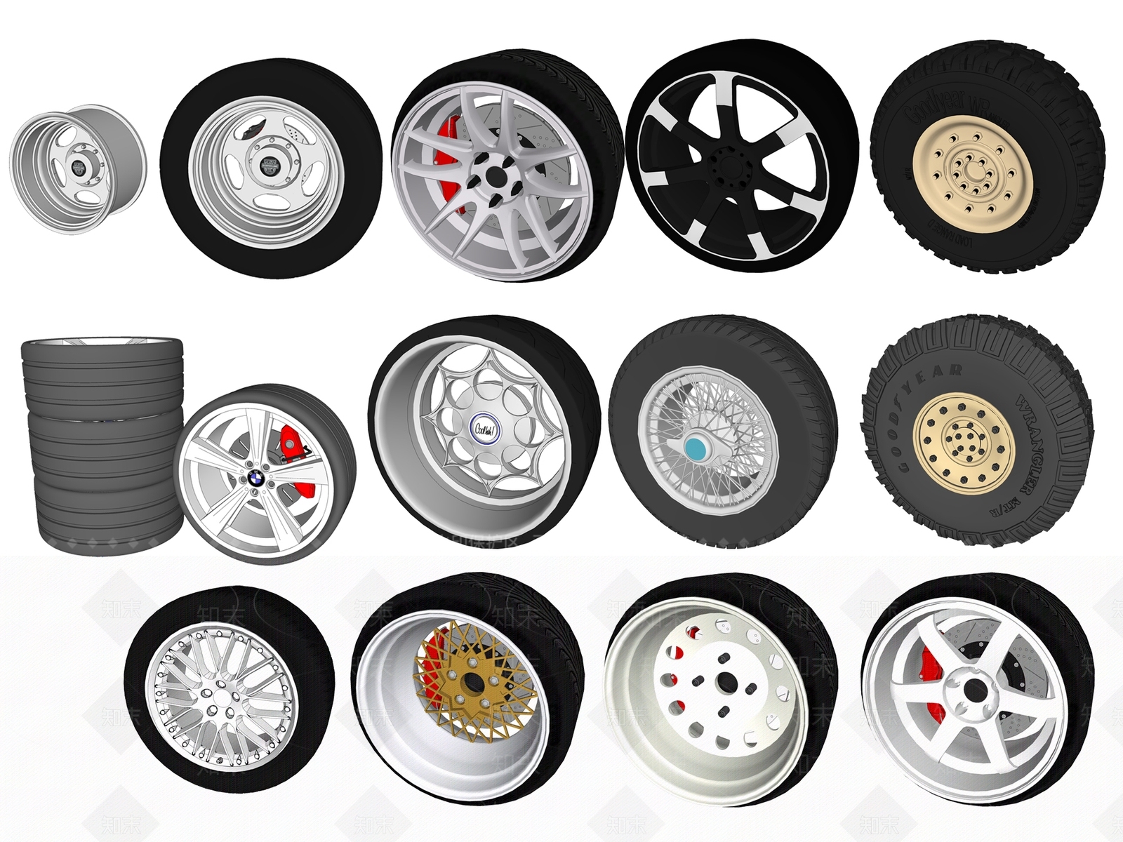 现代汽车零件SU模型下载【ID:1114849459】