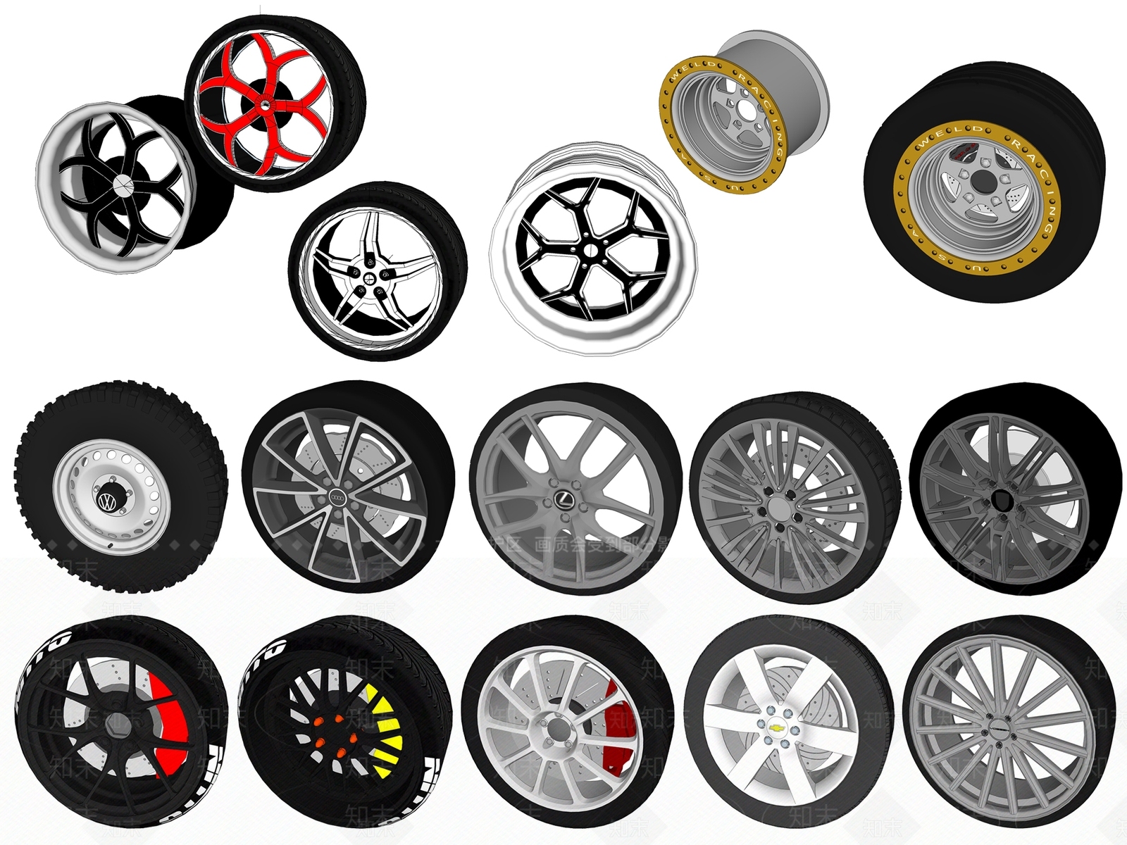 现代汽车零件SU模型下载【ID:1114849406】