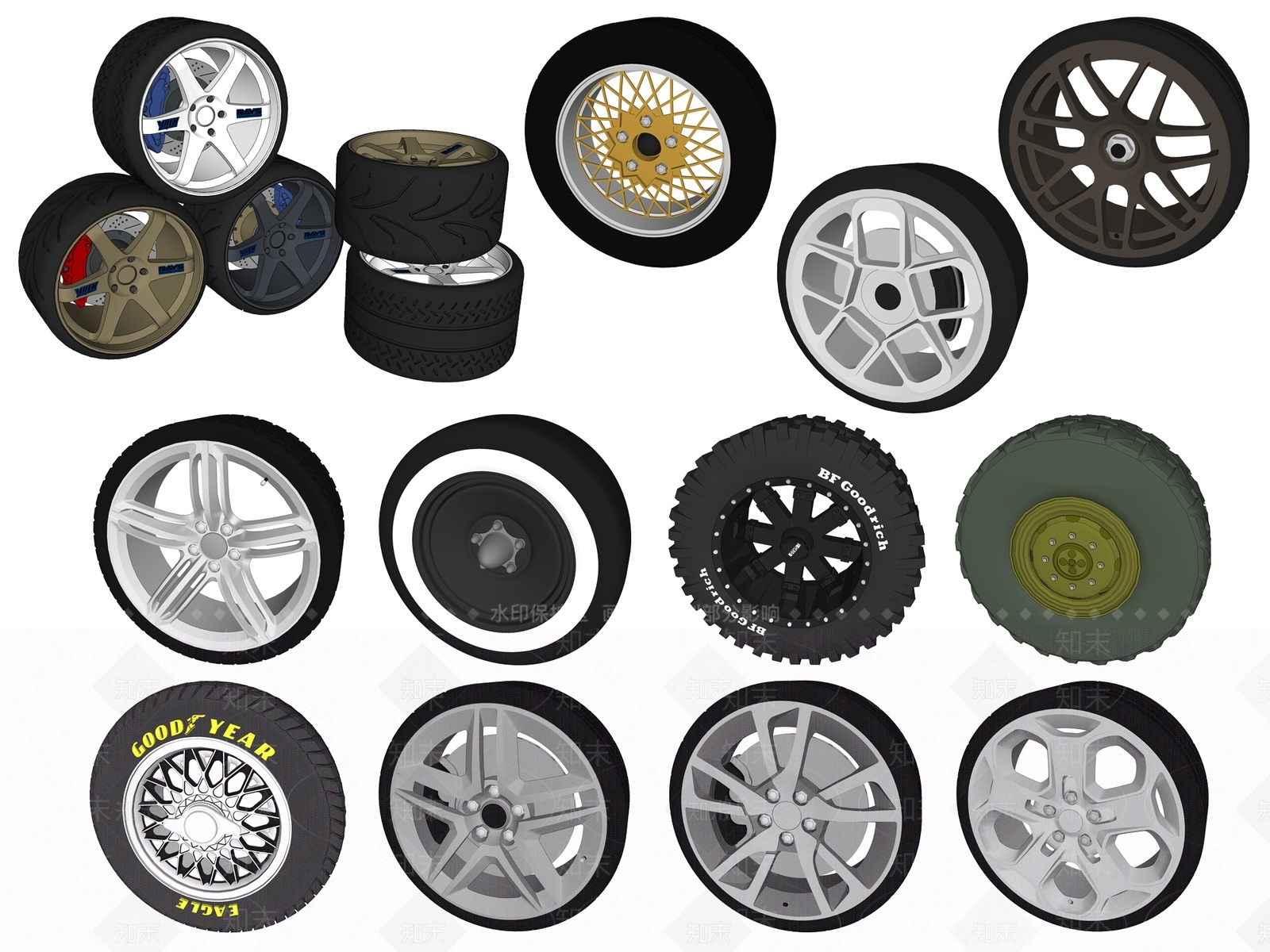 现代汽车零件SU模型下载【ID:1114849305】