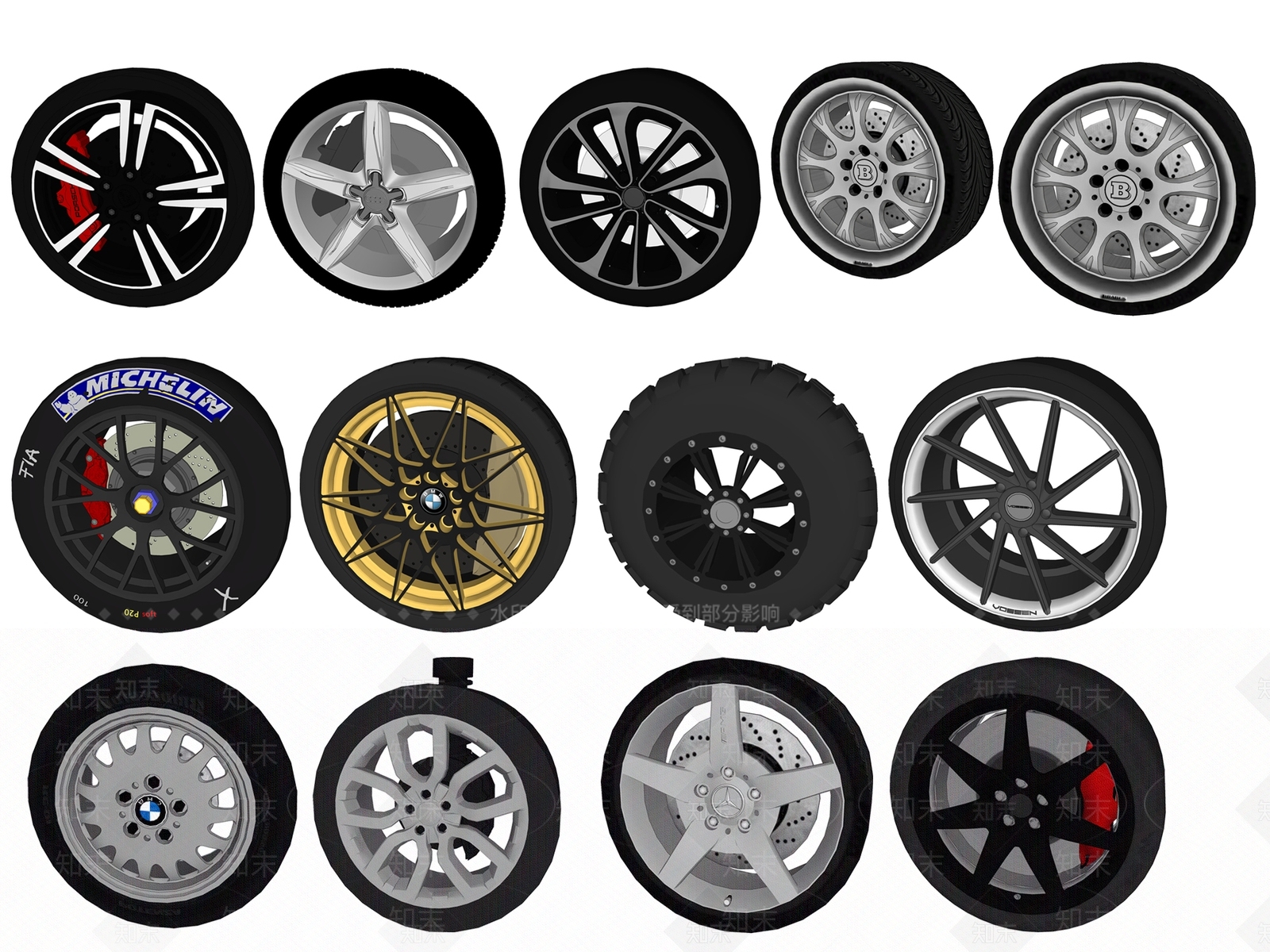 现代汽车零件SU模型下载【ID:1114849288】