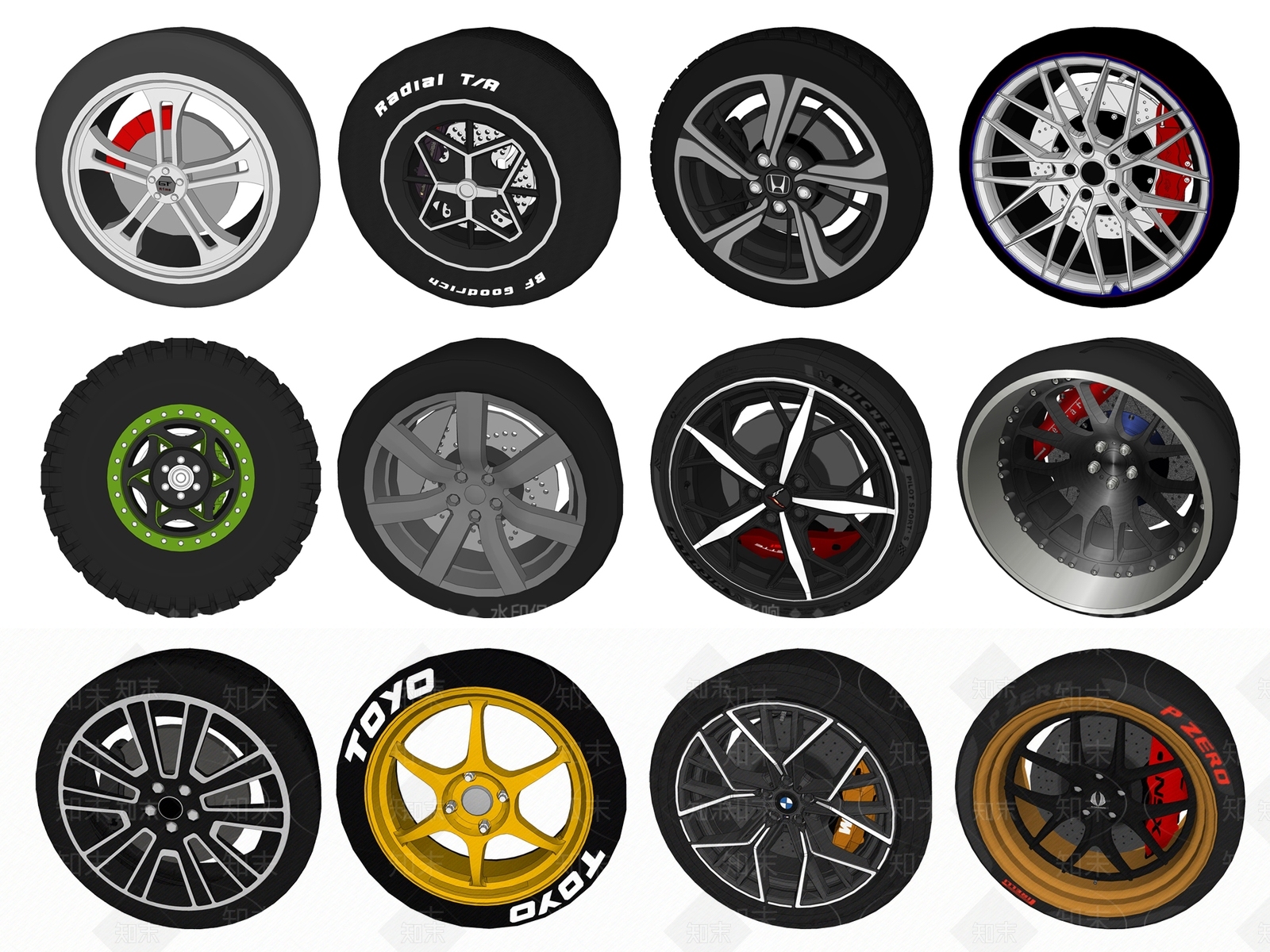 现代汽车零件SU模型下载【ID:1114849255】