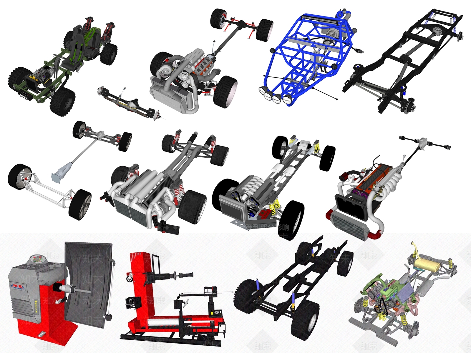 现代汽车零件SU模型下载【ID:1114849195】
