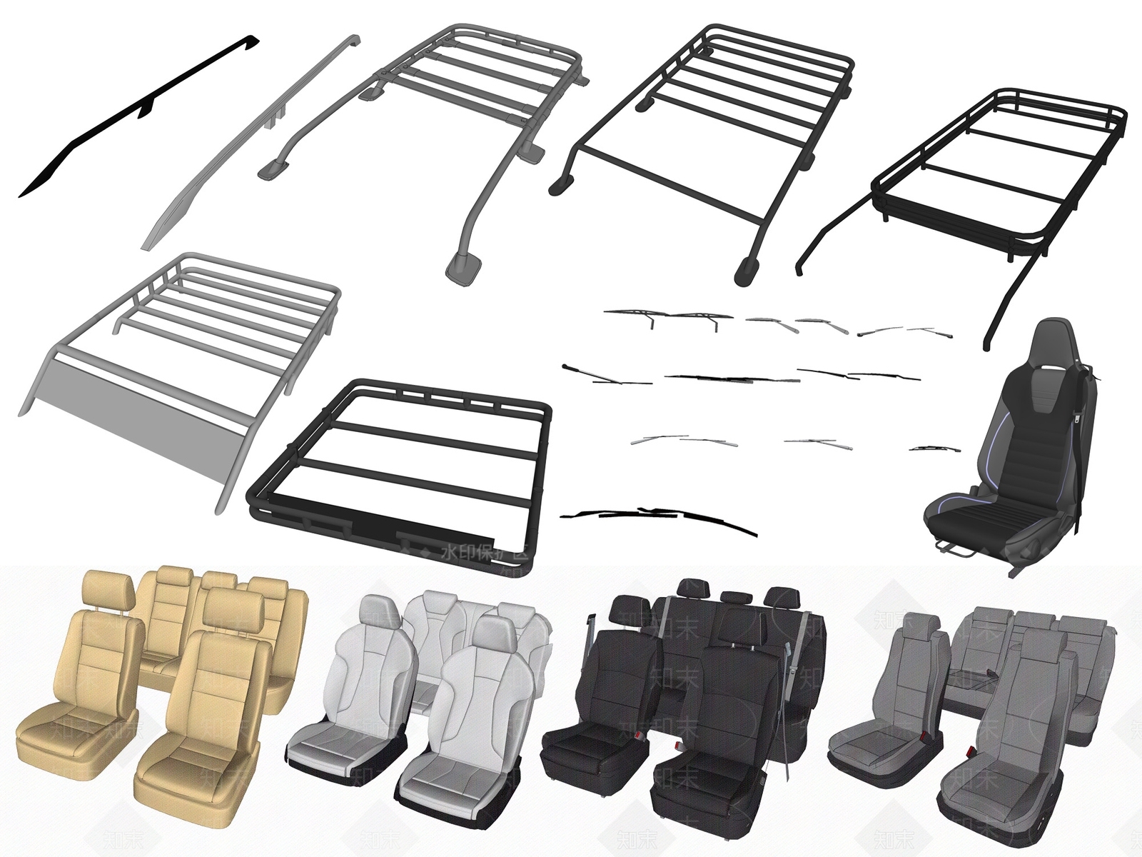 现代汽车零件SU模型下载【ID:1114848827】