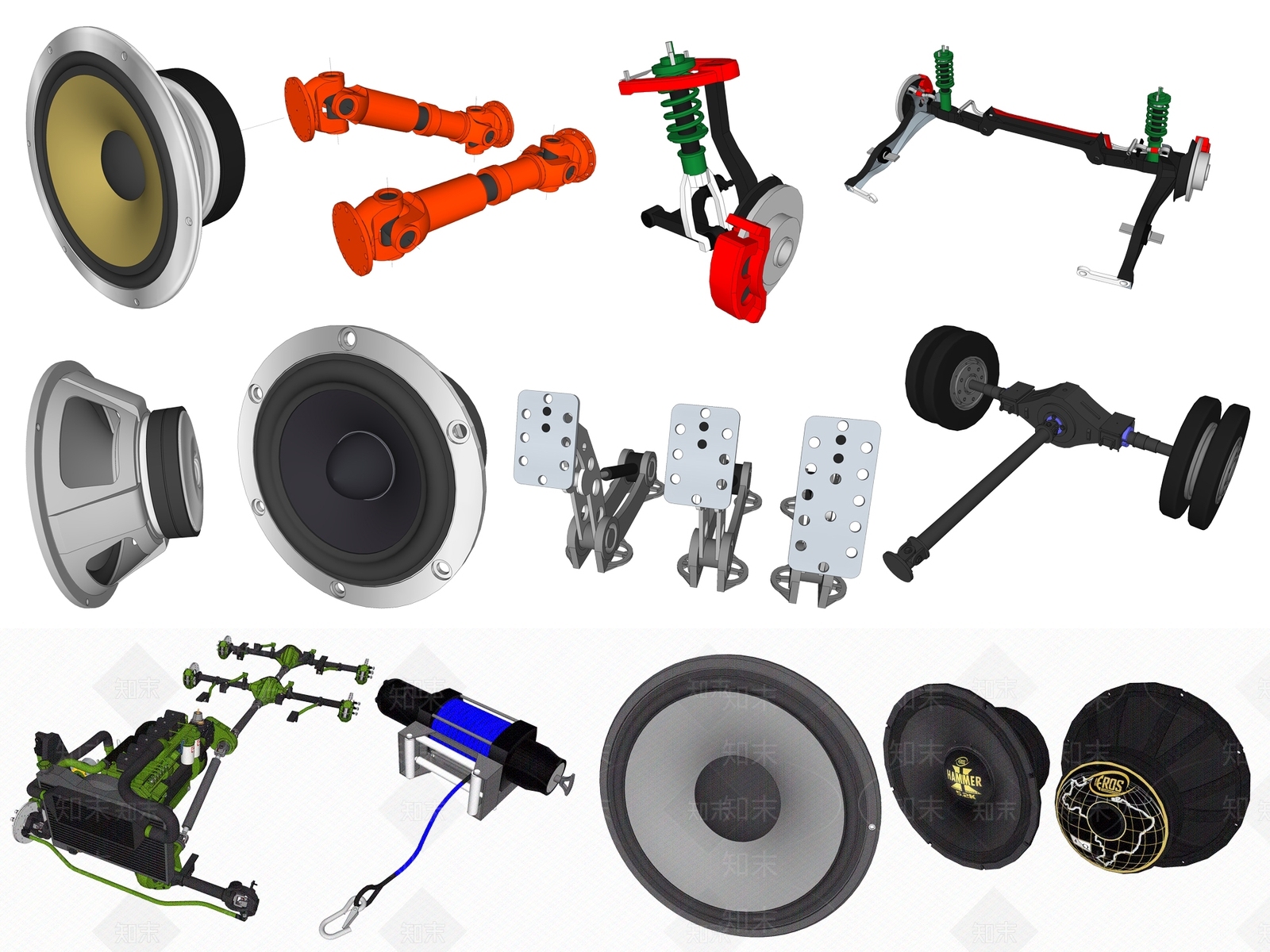 现代汽车零件SU模型下载【ID:1114848886】