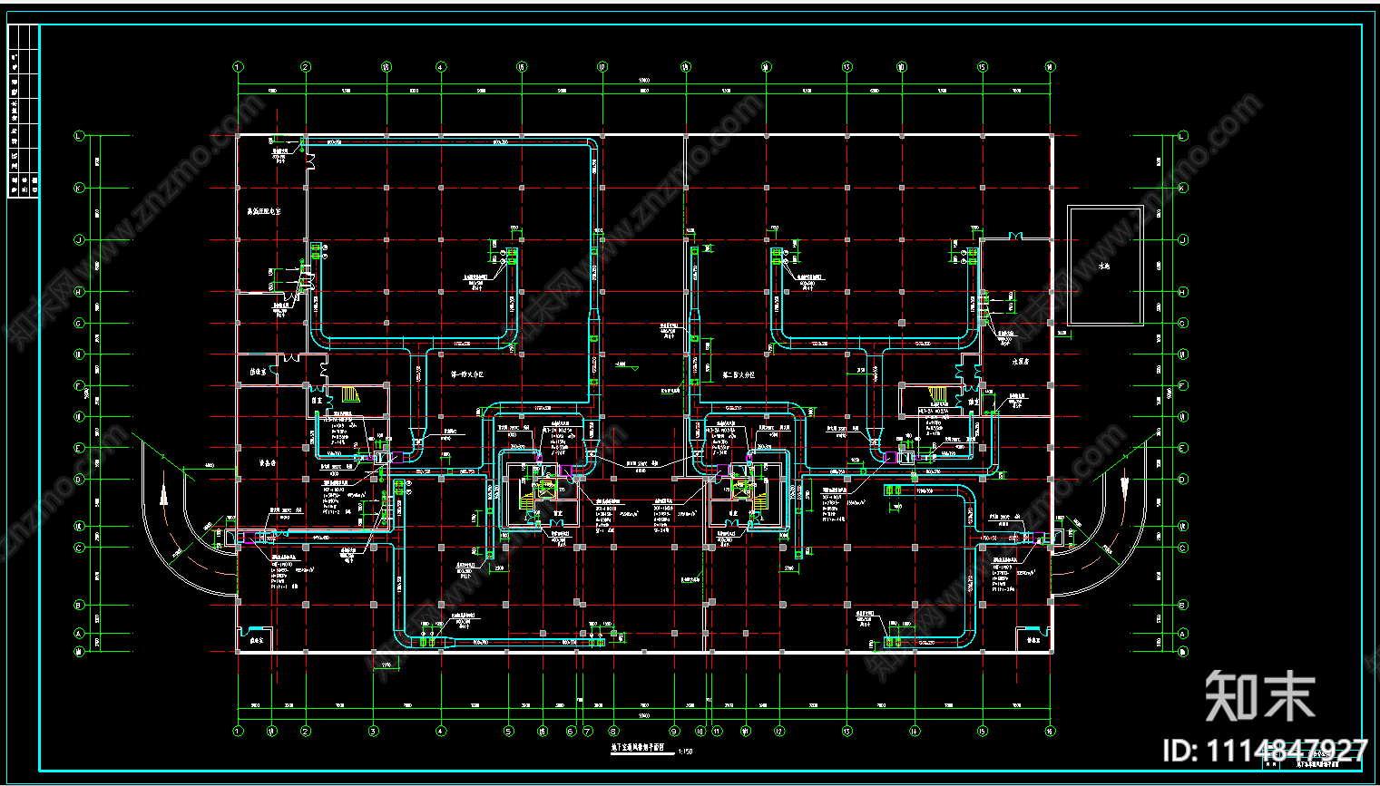 大厦综合楼空调CAD施工图下载【ID:1114847927】