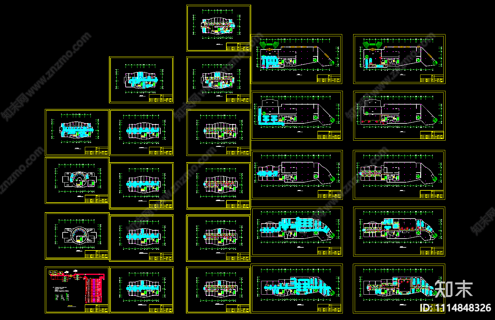 国际大酒店空调设计图纸施工图下载【ID:1114848326】