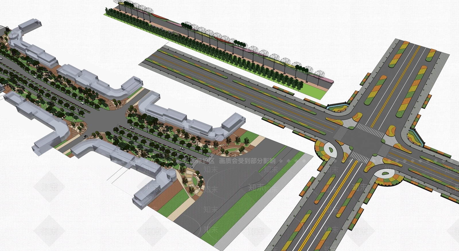 现代道路SU模型下载【ID:1114850091】