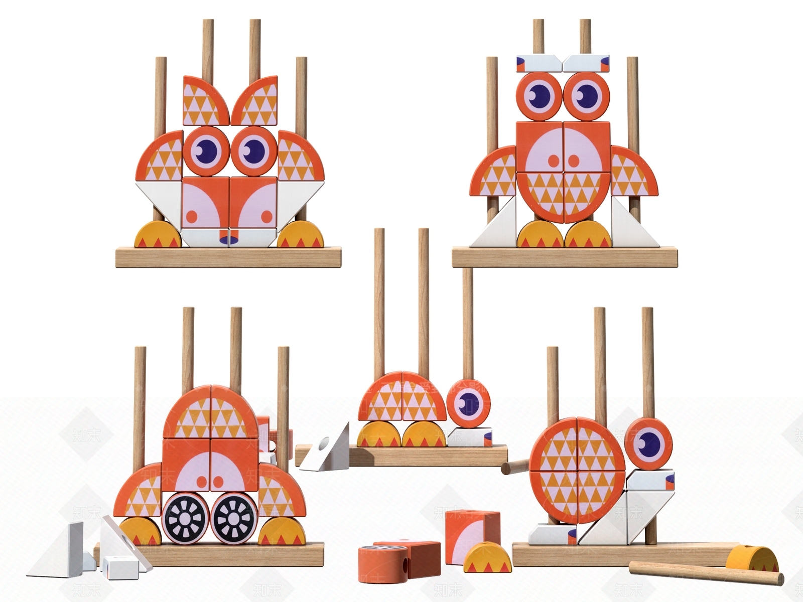 现代儿童乐高积木玩具3D模型下载【ID:1114853108】