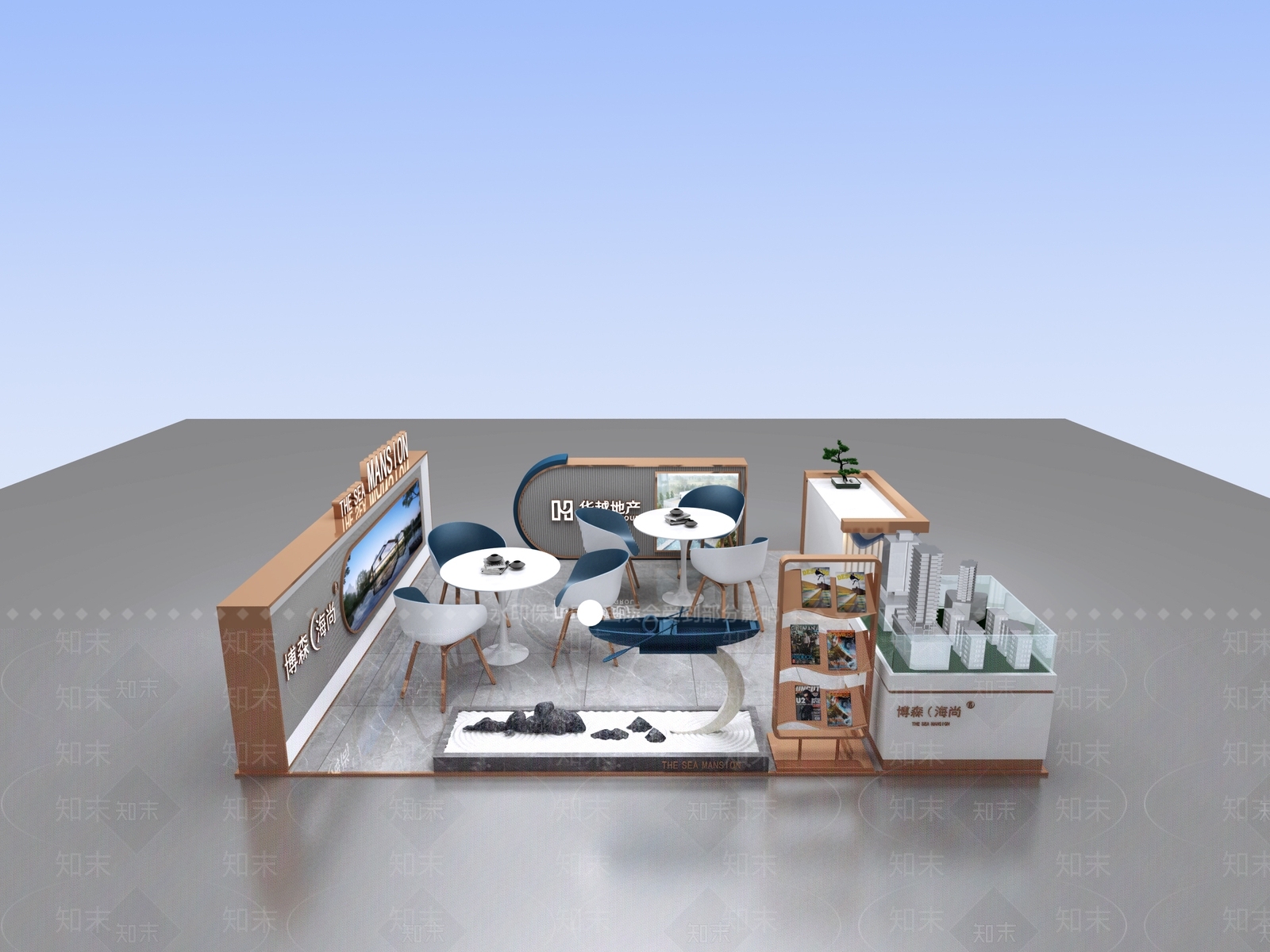 现代房地产推销展厅3D模型下载【ID:1114868454】