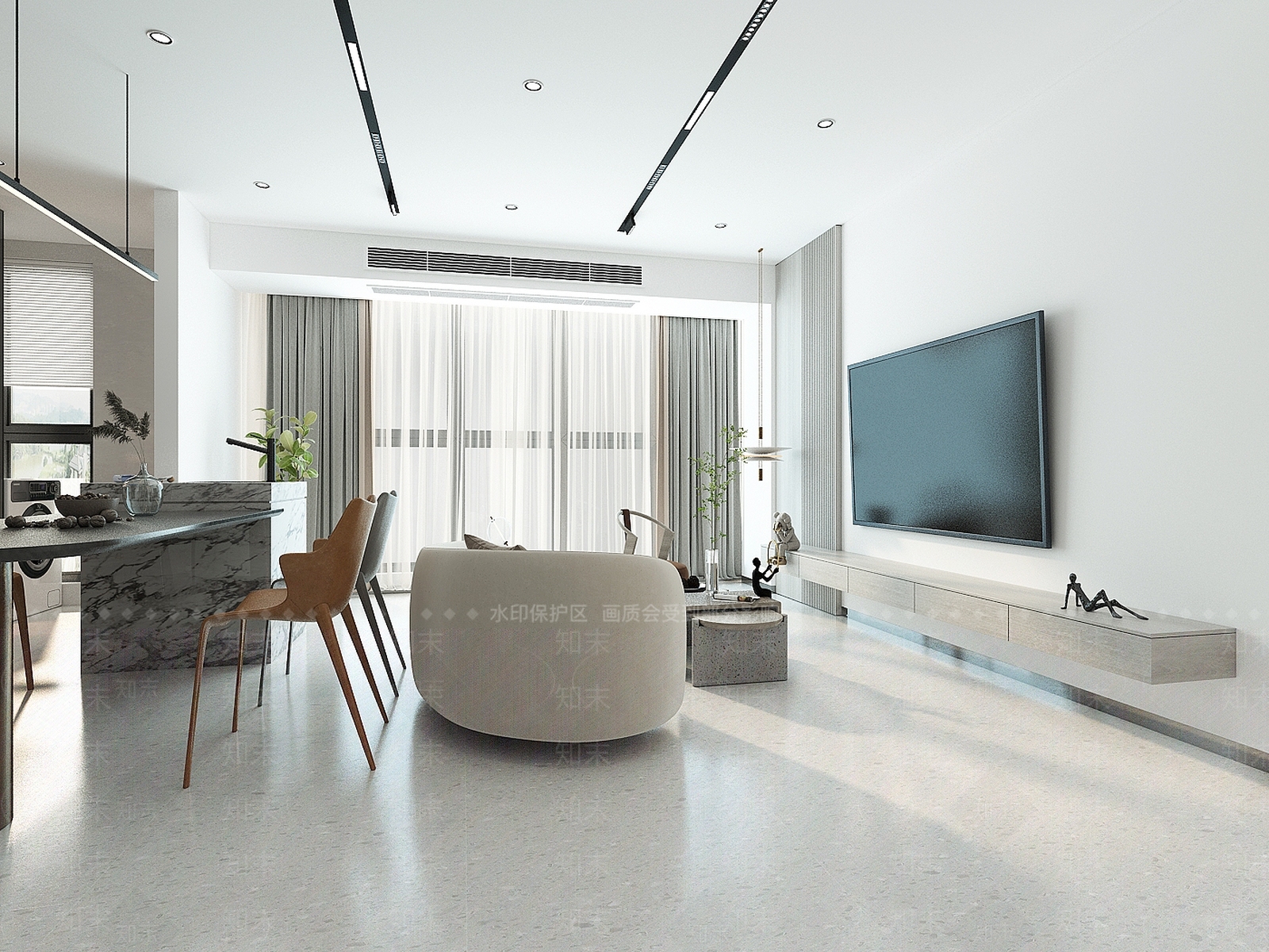 现代单身公寓3D模型下载【ID:1114873838】
