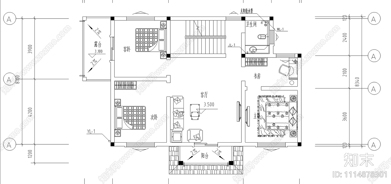 别墅水电施工图施工图cad施工图下载【ID:1114878301】