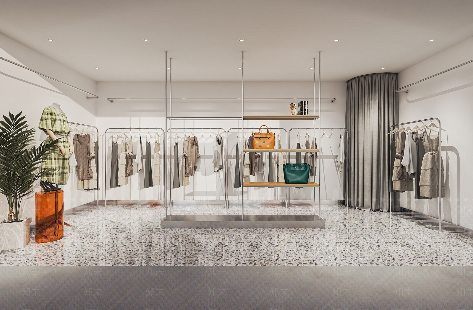 现代服装店SU模型下载【ID:1114889777】