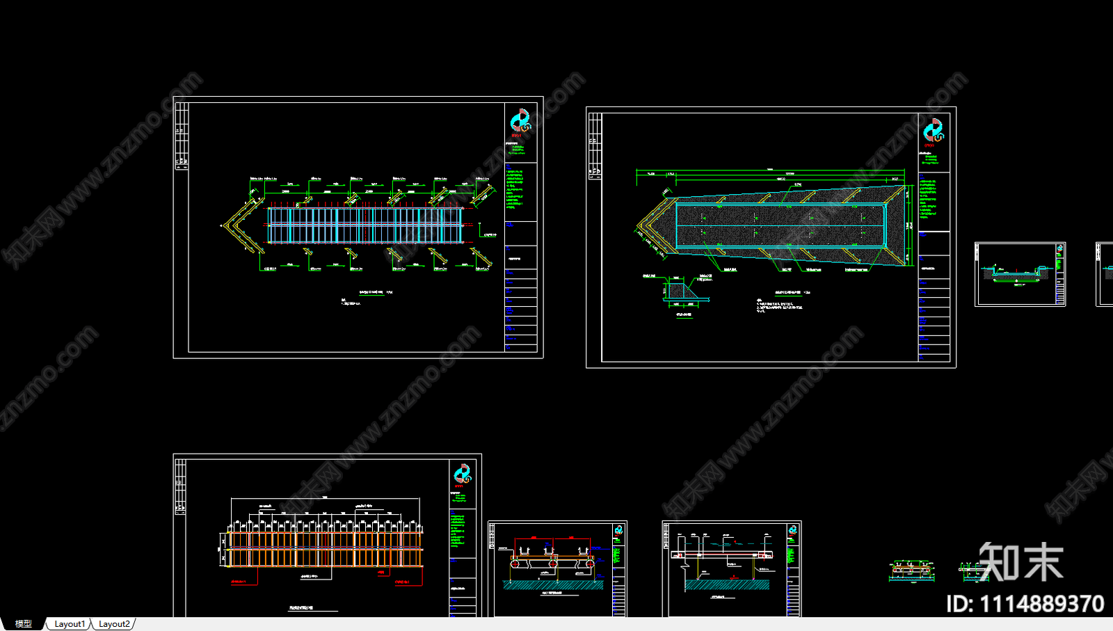 大型音乐喷泉施工图施工图下载【ID:1114889370】