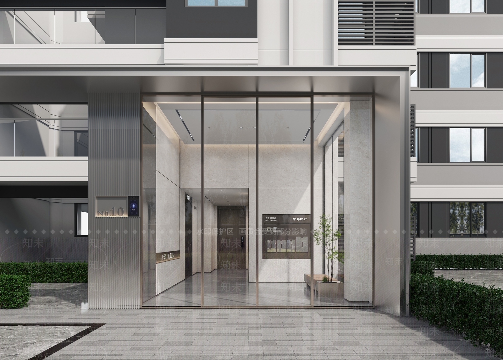 现代小区电梯间3D模型下载【ID:1114889998】
