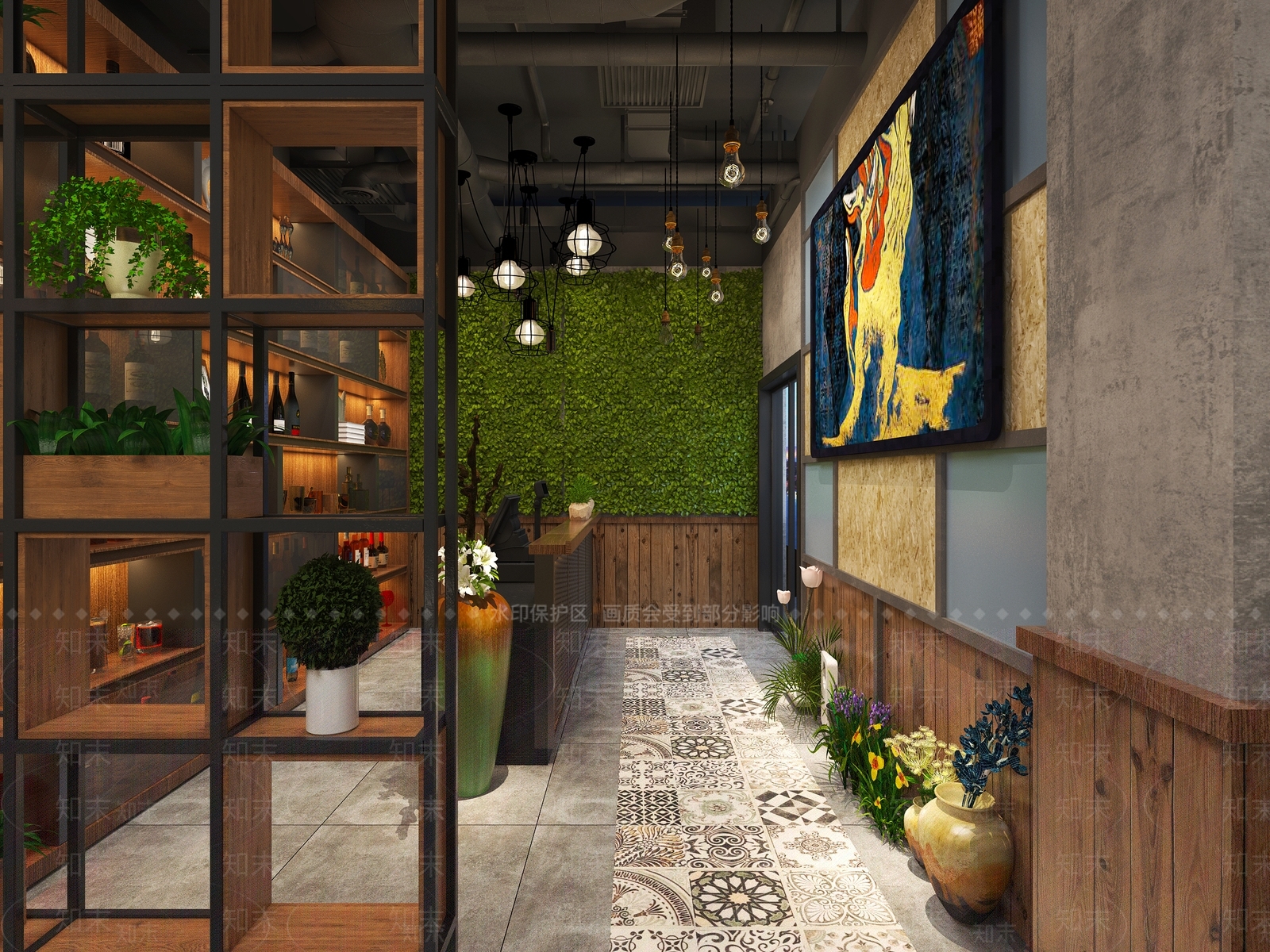 工业风火锅店3D模型下载【ID:1114891696】