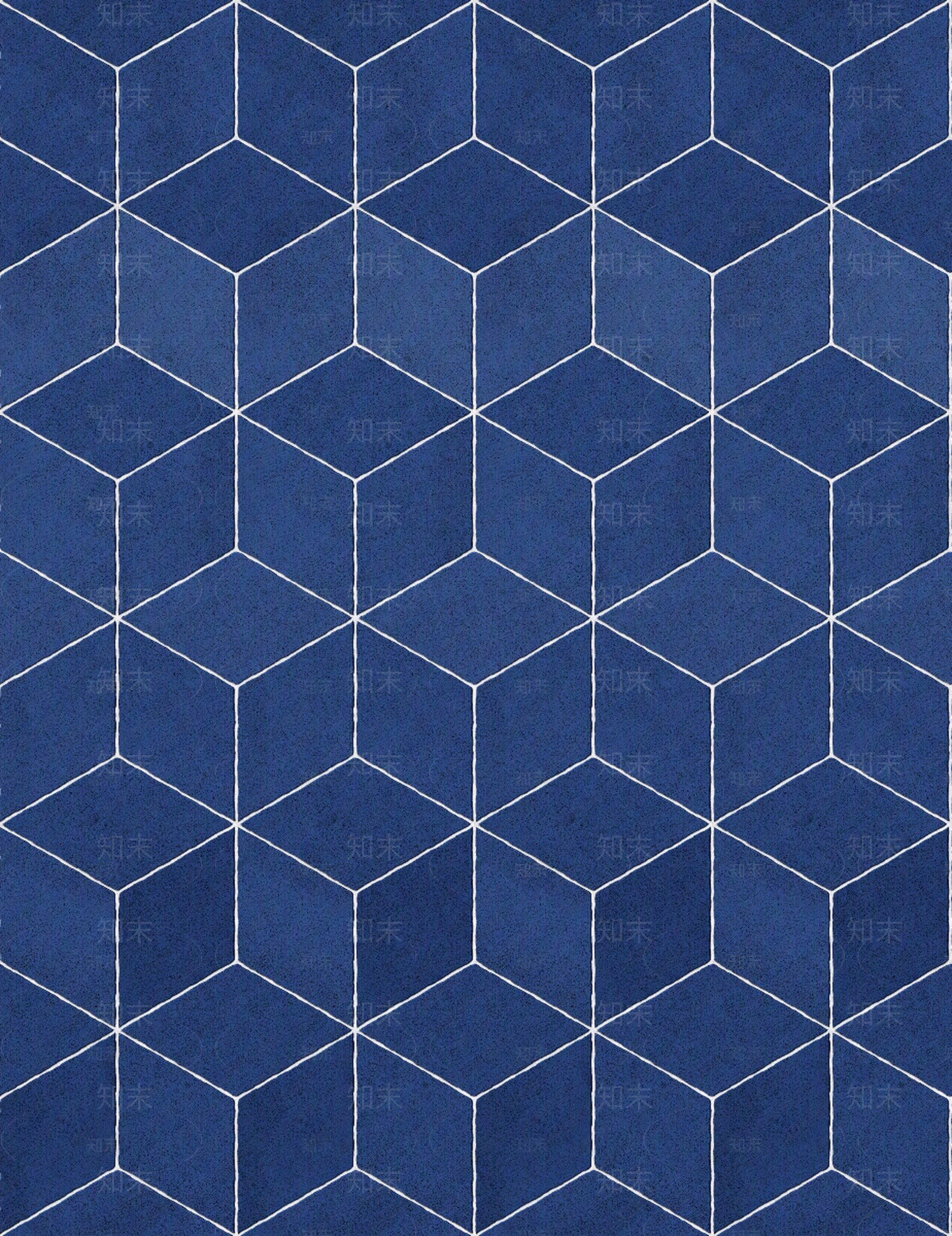 蓝色棱形瓷砖拼花贴图下载【ID:1114897083】