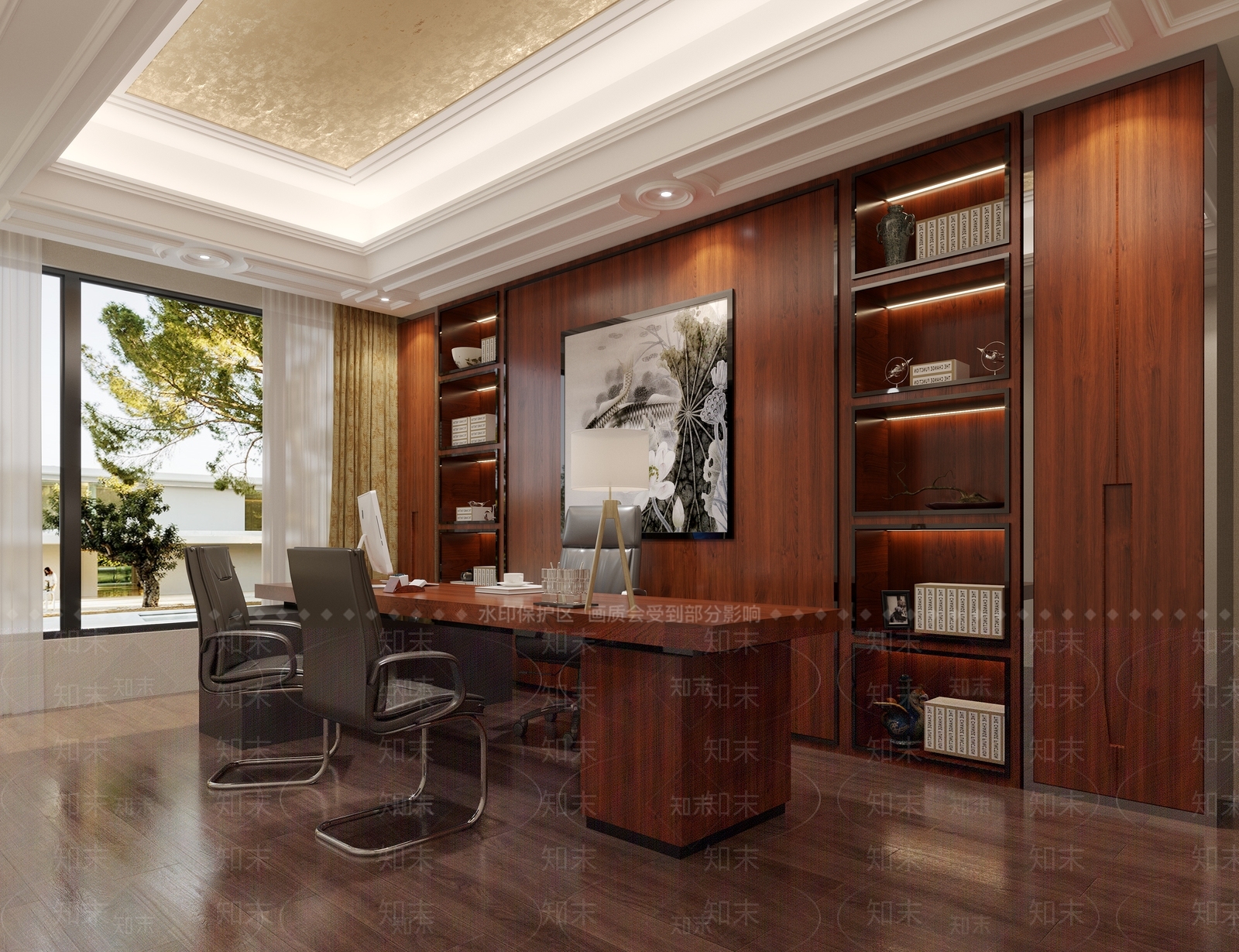 新中式会客区3D模型下载【ID:1114897731】