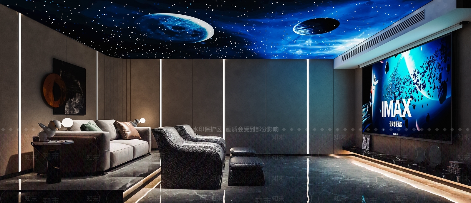 现代影音室SU模型下载【ID:1114898428】