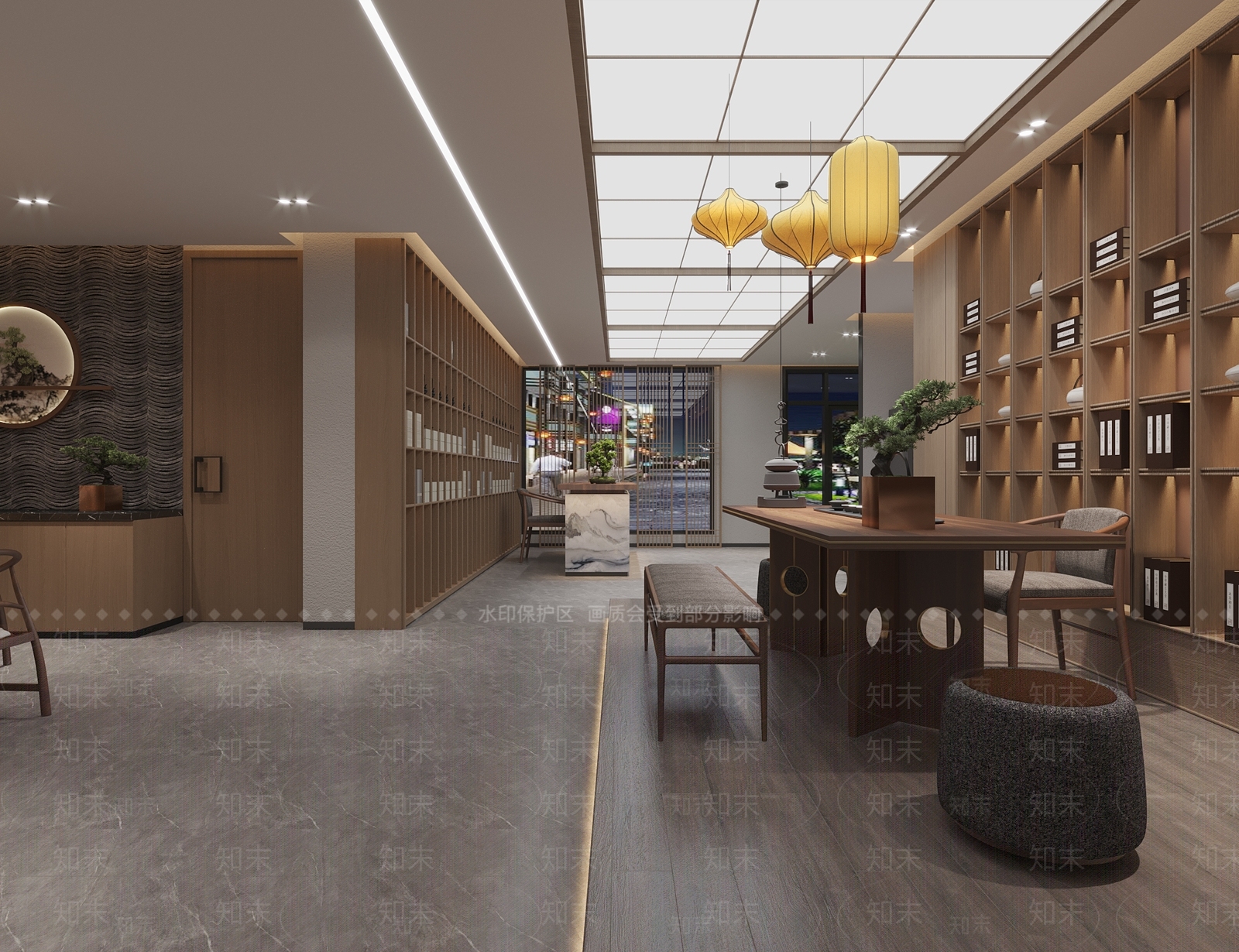 新中式茶馆3D模型下载【ID:1114918552】