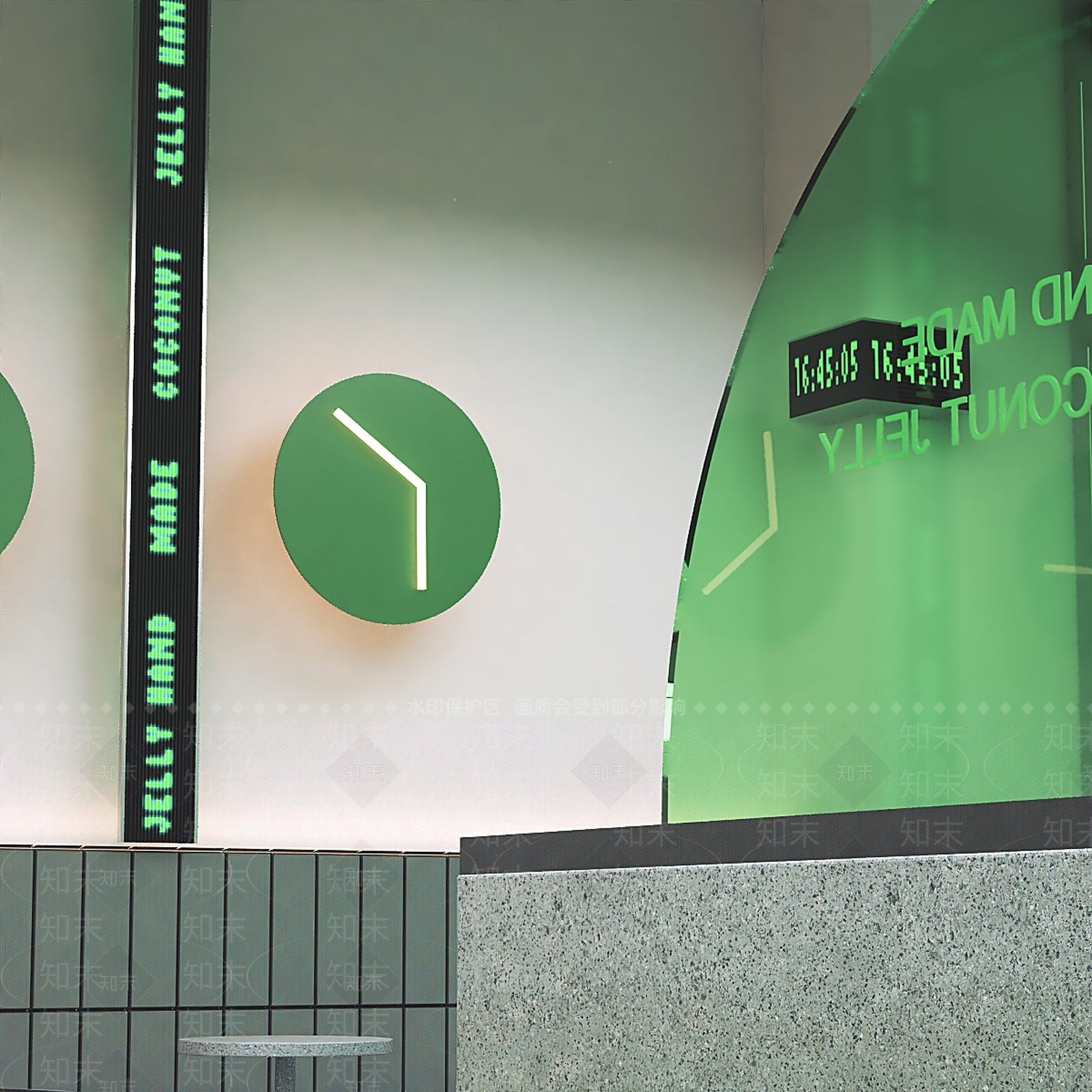 现代椰子奶茶店3D模型下载【ID:1114931946】