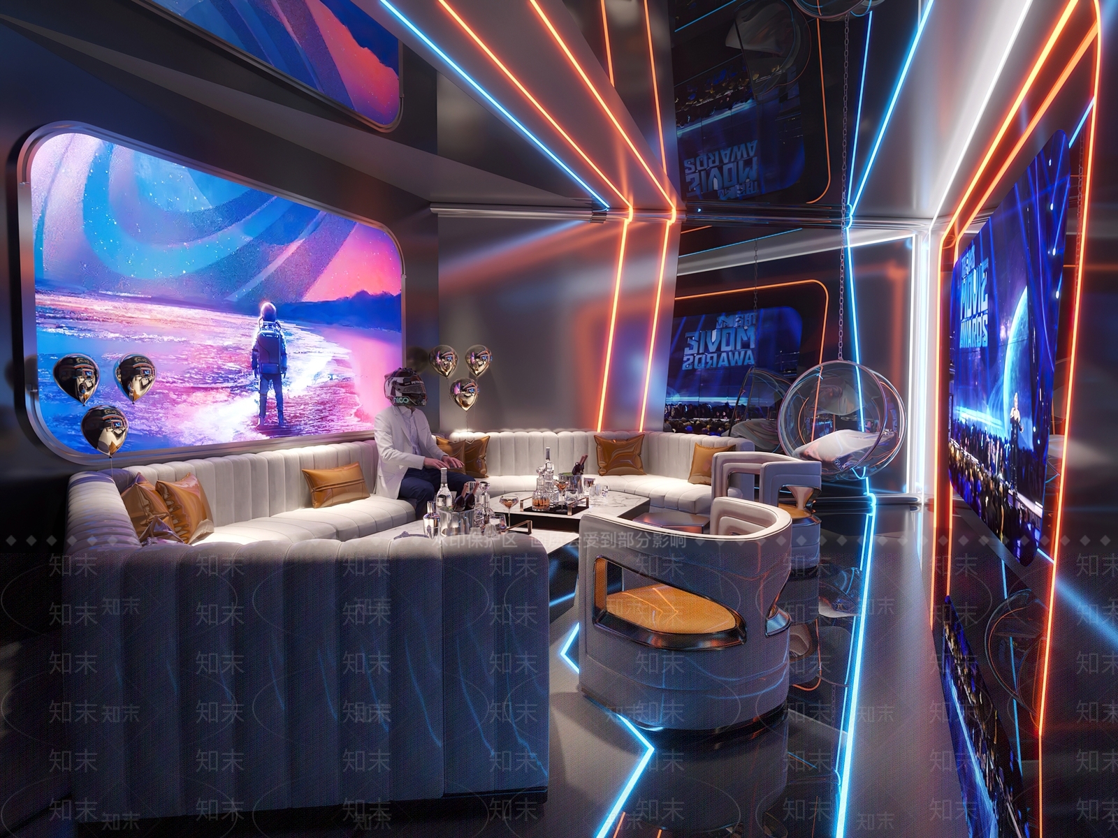现代ktv包厢3D模型下载【ID:1114931035】