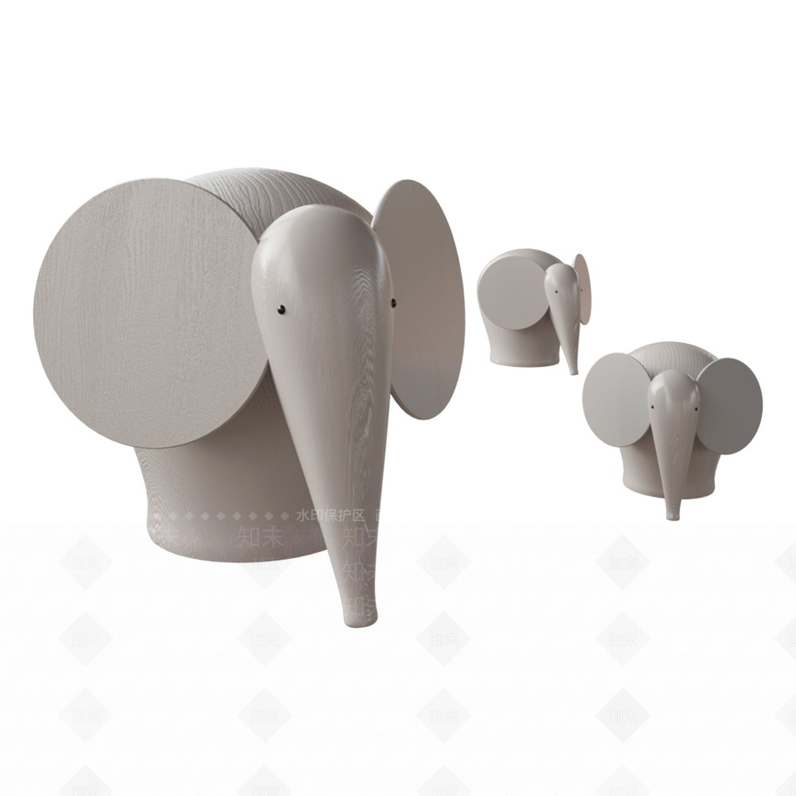 现代大象3D模型下载【ID:1114933444】