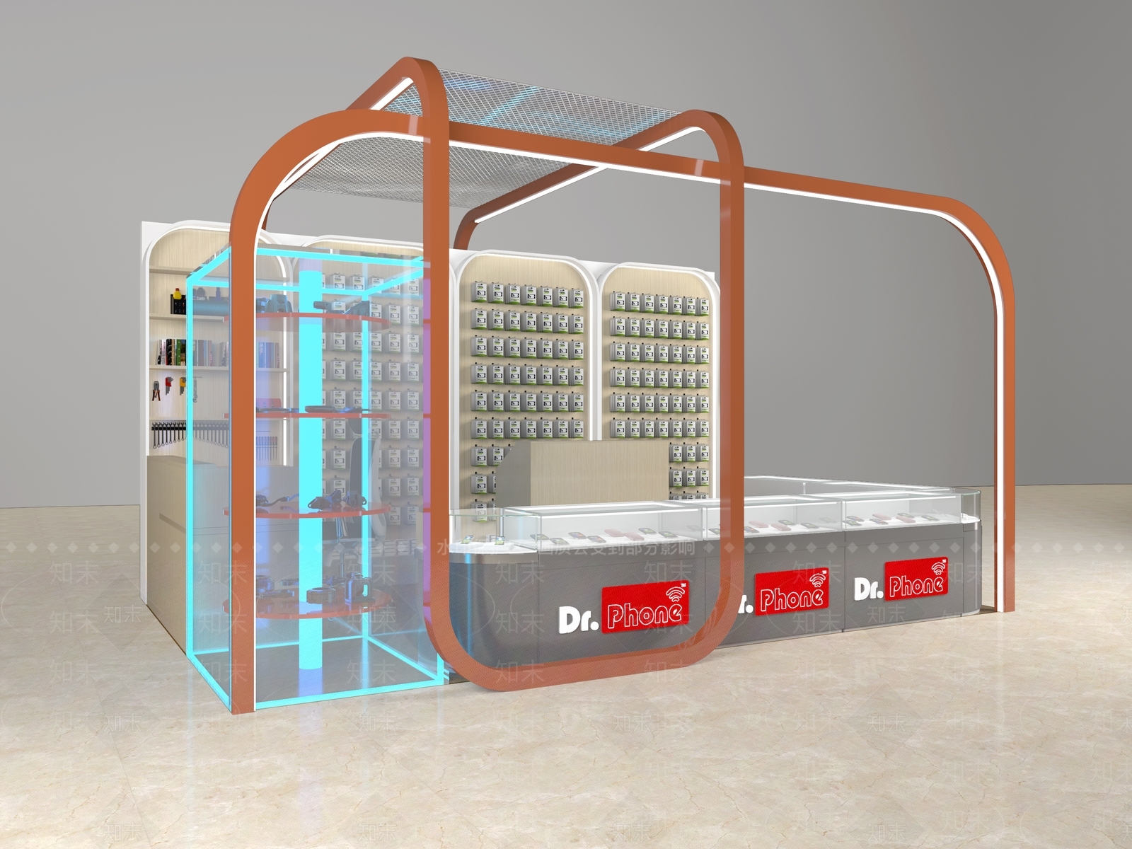 现代商场手机维修中心3D模型下载【ID:1115002477】