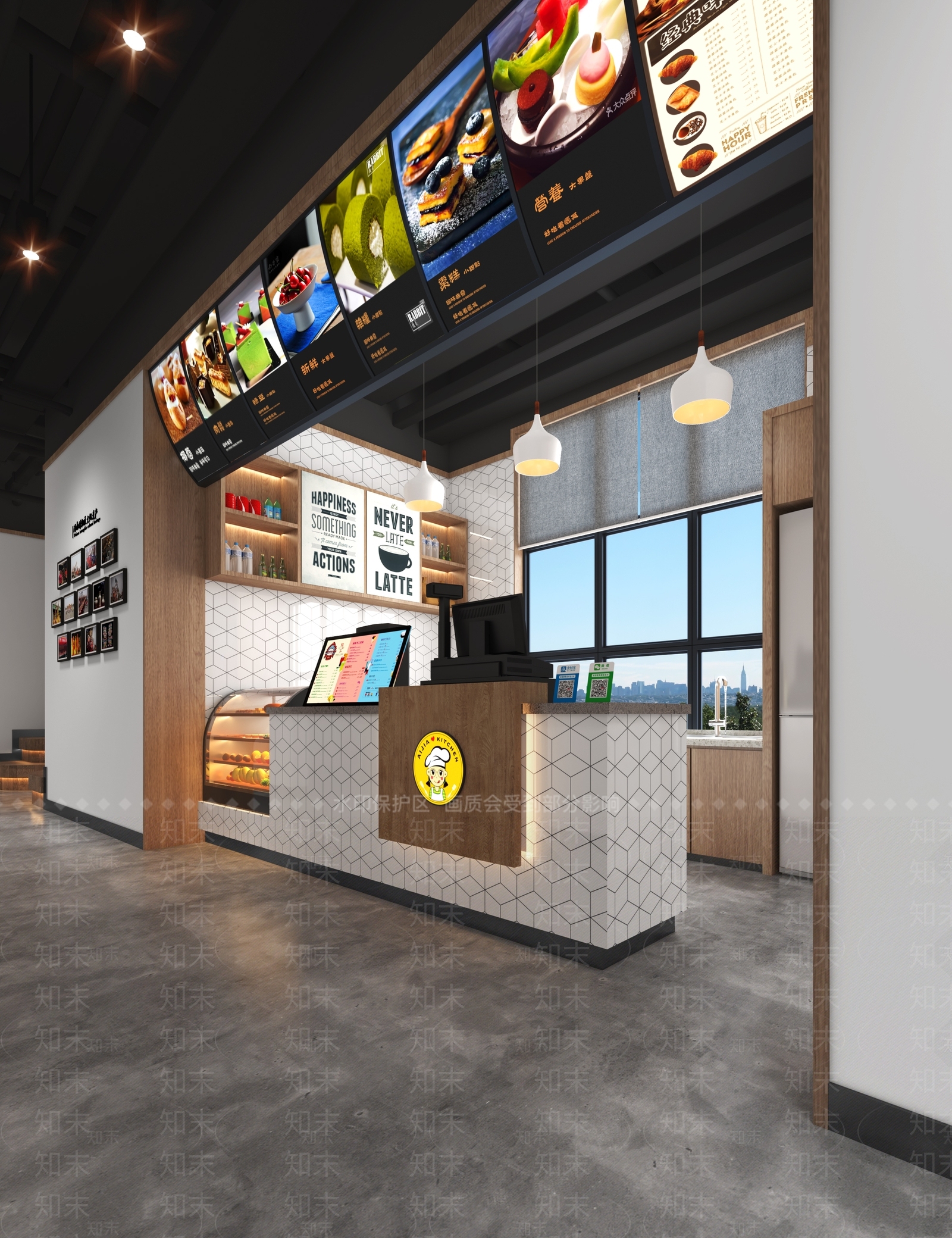 现代奶茶店3D模型下载【ID:1114939207】