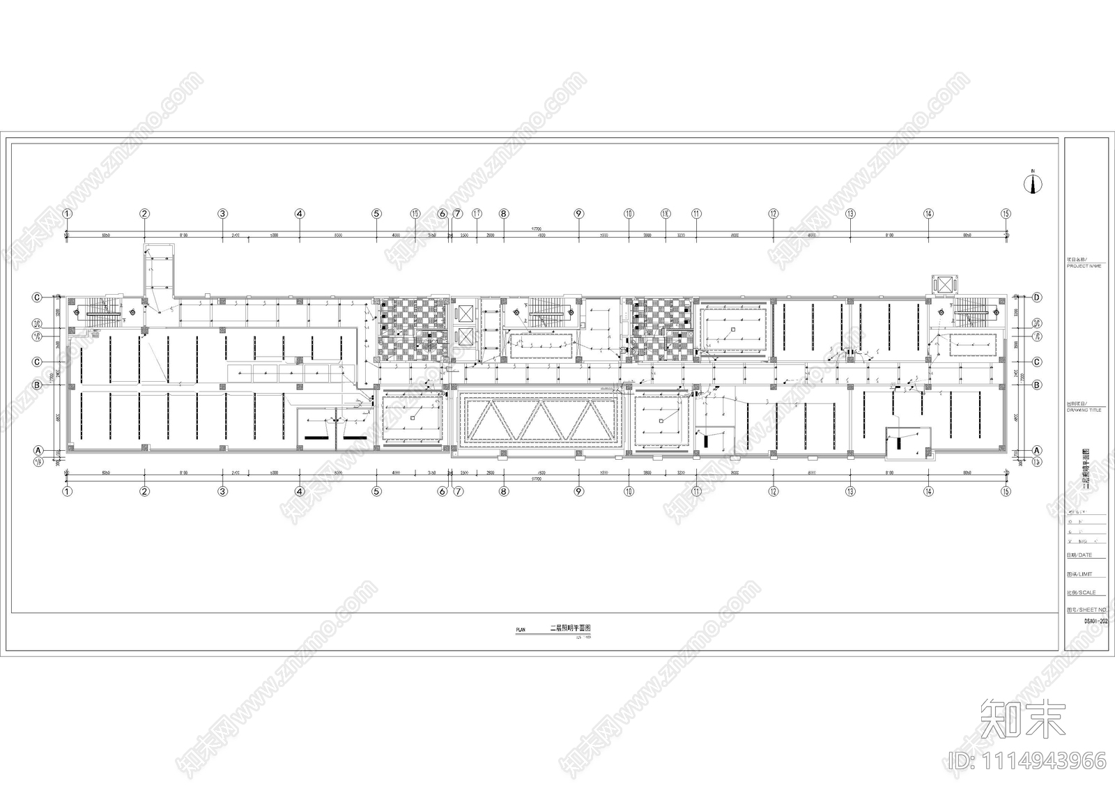 集团办公楼电气施工图cad施工图下载【ID:1114943966】