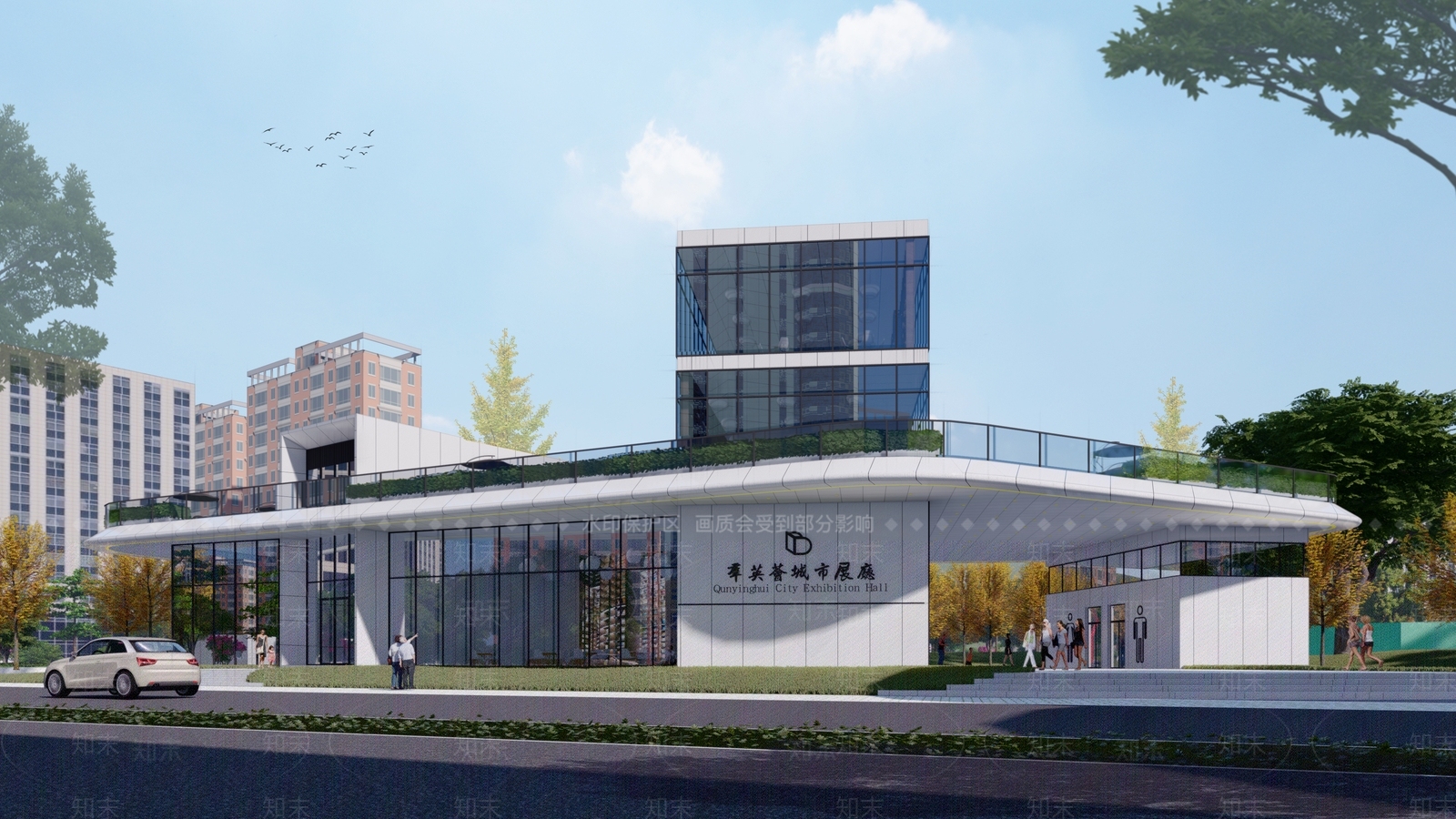 吸顶灯展厅SU模型下载【ID:1114948565】