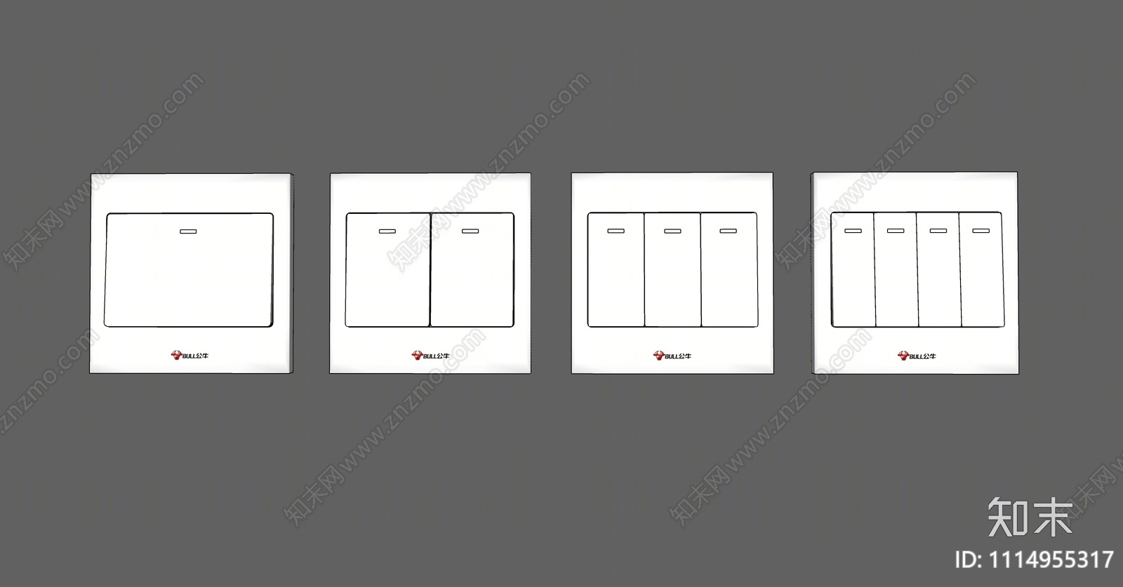 现代照明开关SU模型下载【ID:1114955317】