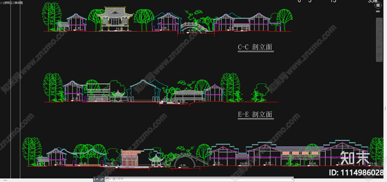 CAD古建筑图施工图施工图下载【ID:1114986028】