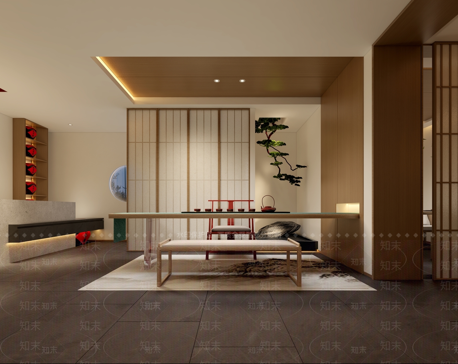 新中式茶馆3D模型下载【ID:1114970369】