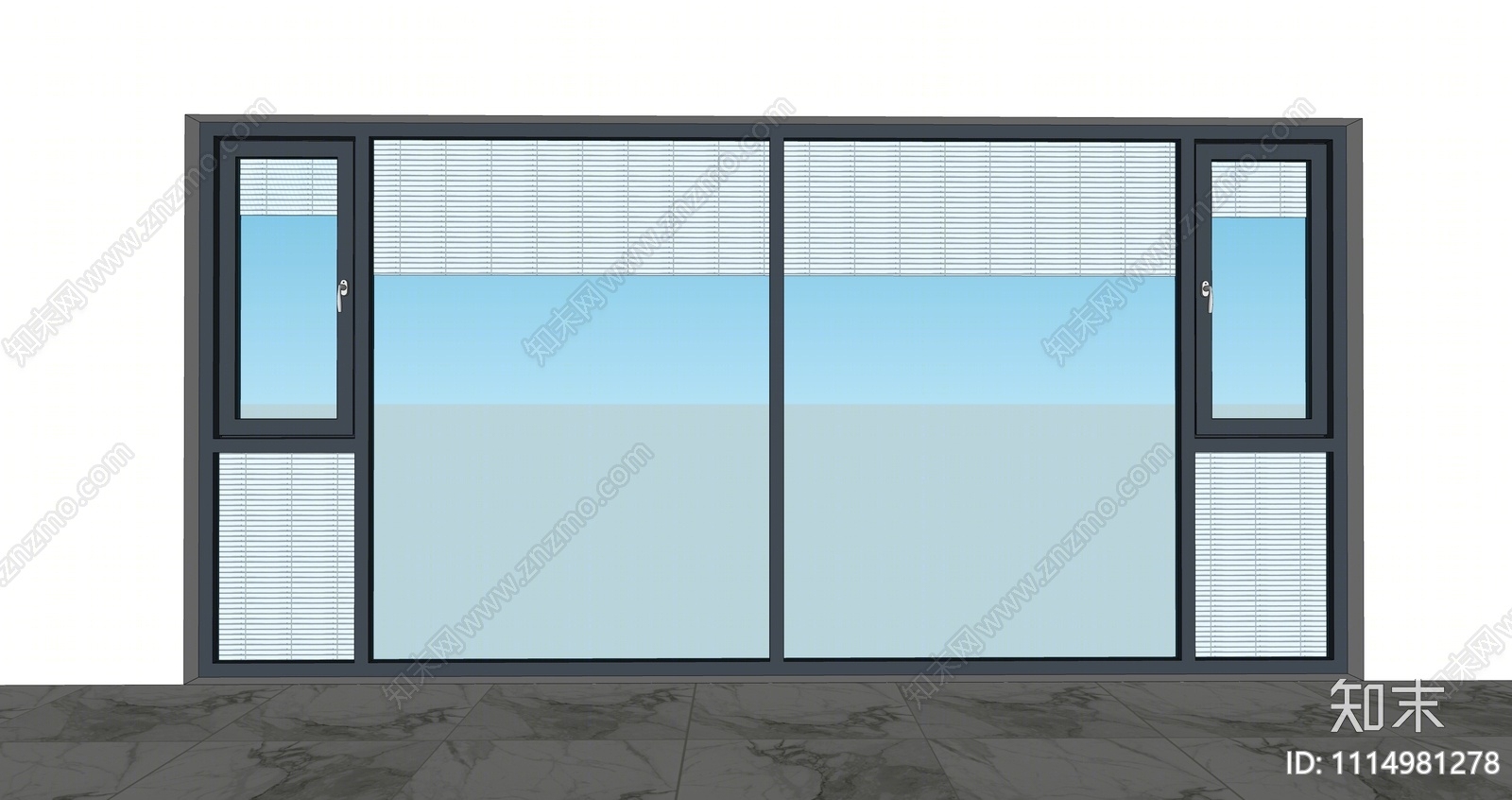 现代百叶窗SU模型下载【ID:1114981278】