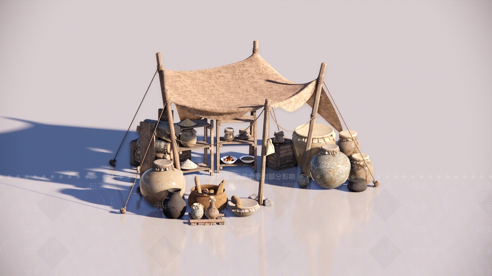 中式集市SU模型下载【ID:1114986555】