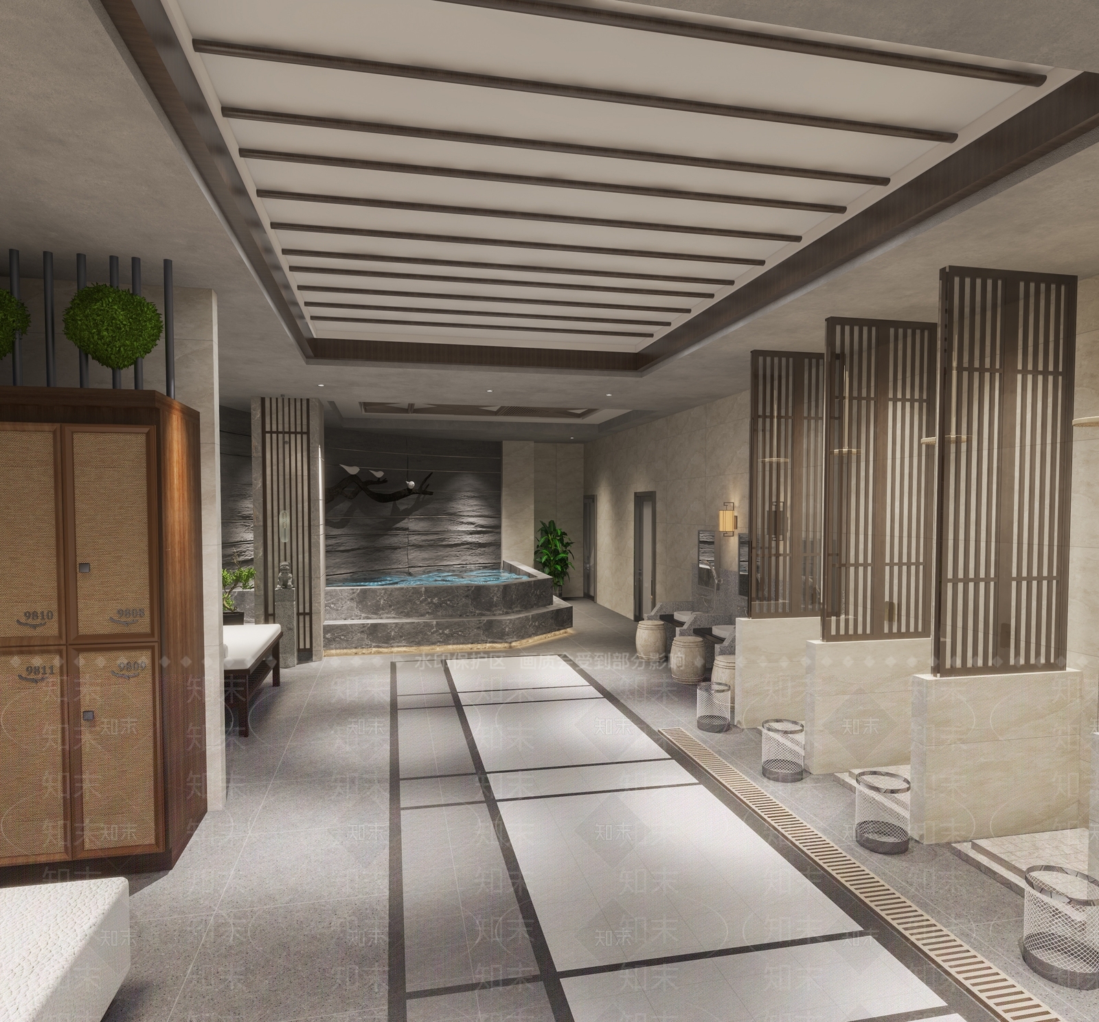 新中式足疗店3D模型下载【ID:1114989247】