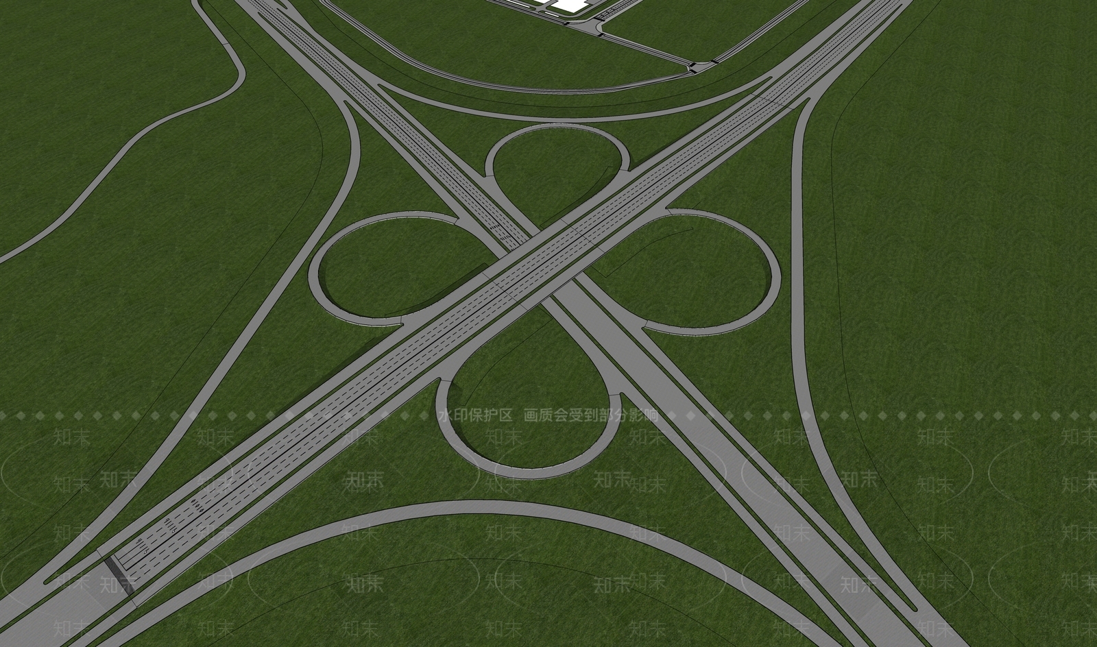 现代道路SU模型下载【ID:1114991961】