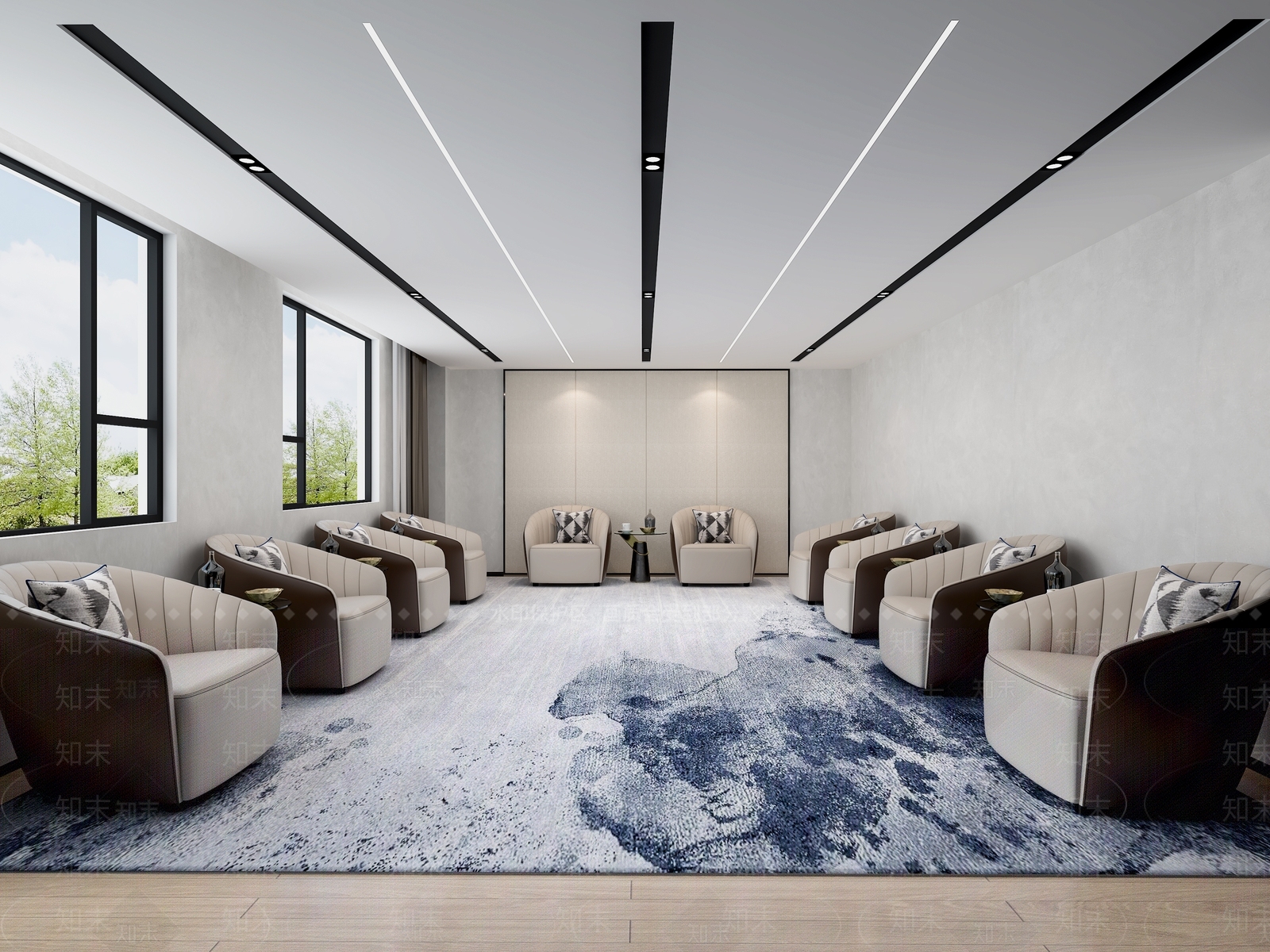 现代会客厅3D模型下载【ID:1114992196】