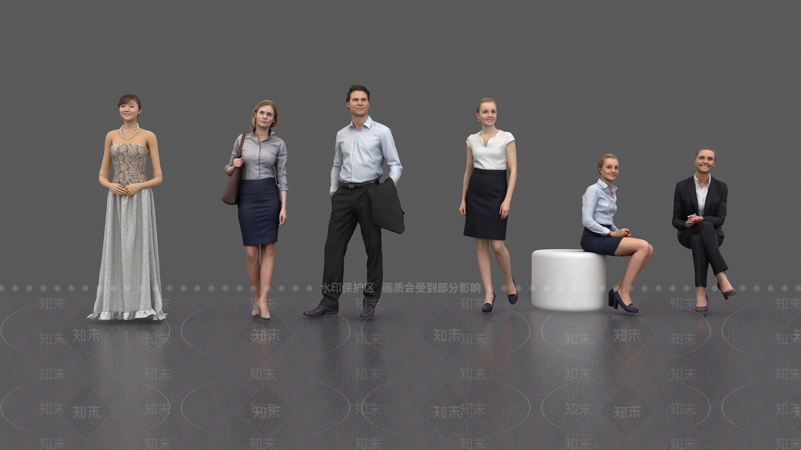 人物模特3D模型下载【ID:1114996799】