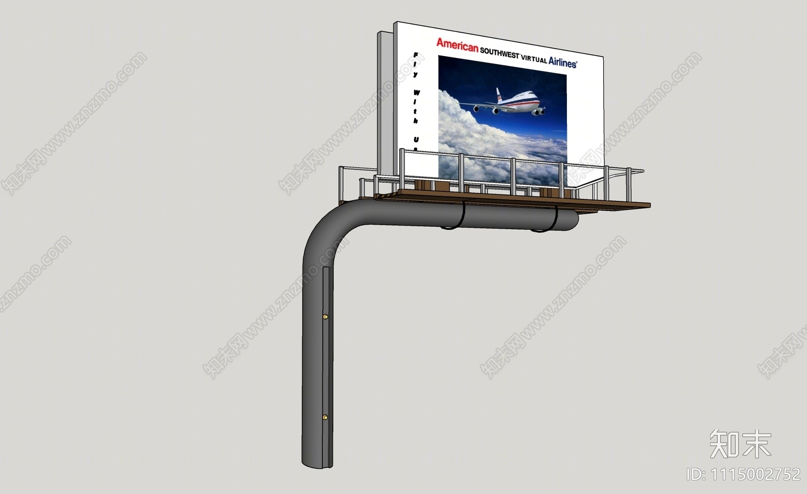 现代户外广告牌SU模型下载【ID:1115002752】