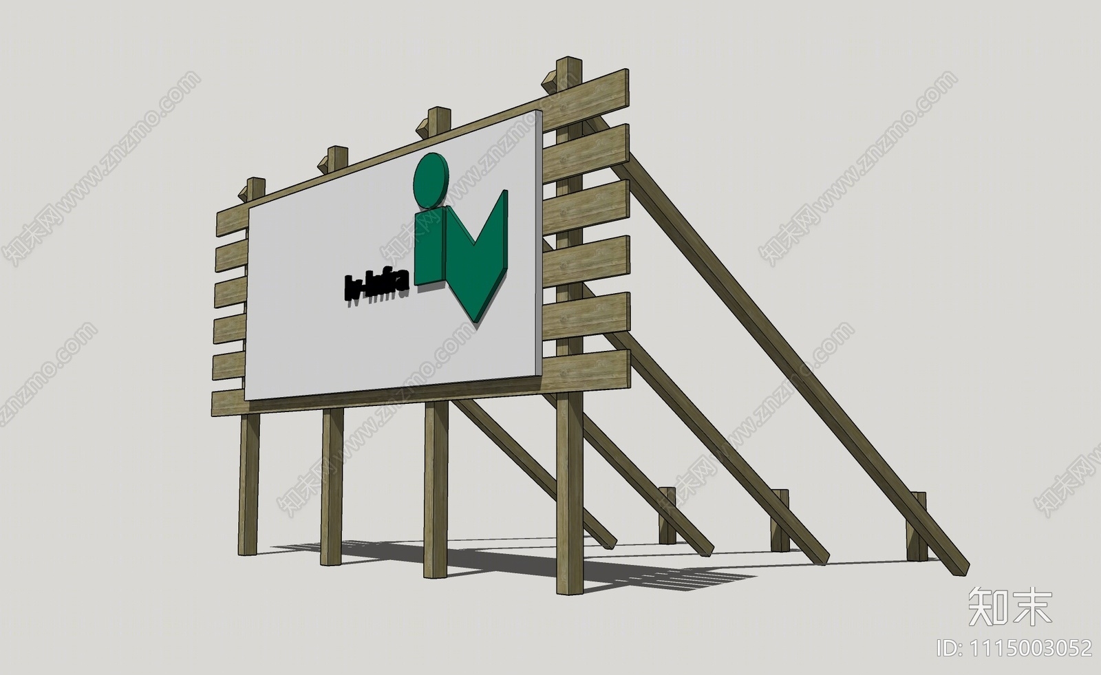 现代户外广告牌SU模型下载【ID:1115003052】