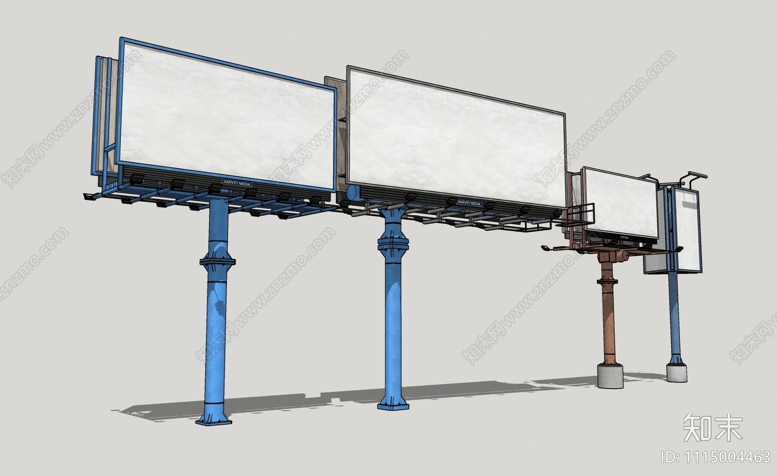 现代户外广告牌SU模型下载【ID:1115004463】