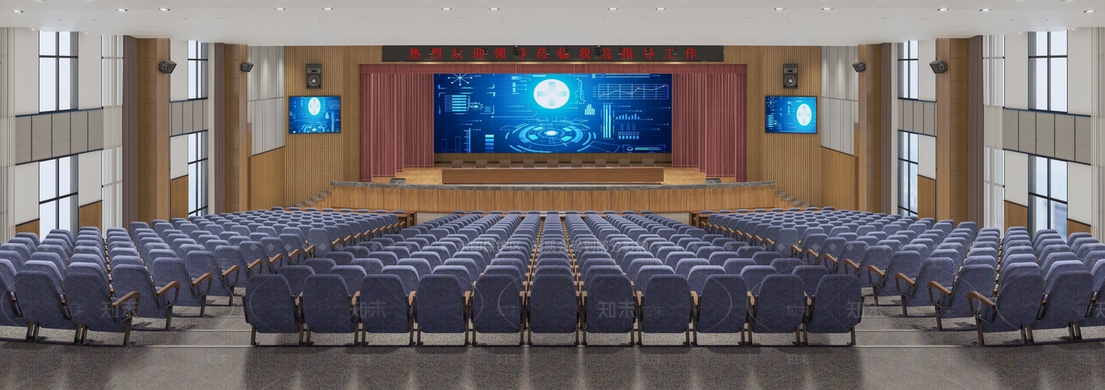 现代报告厅3D模型下载【ID:1115011587】