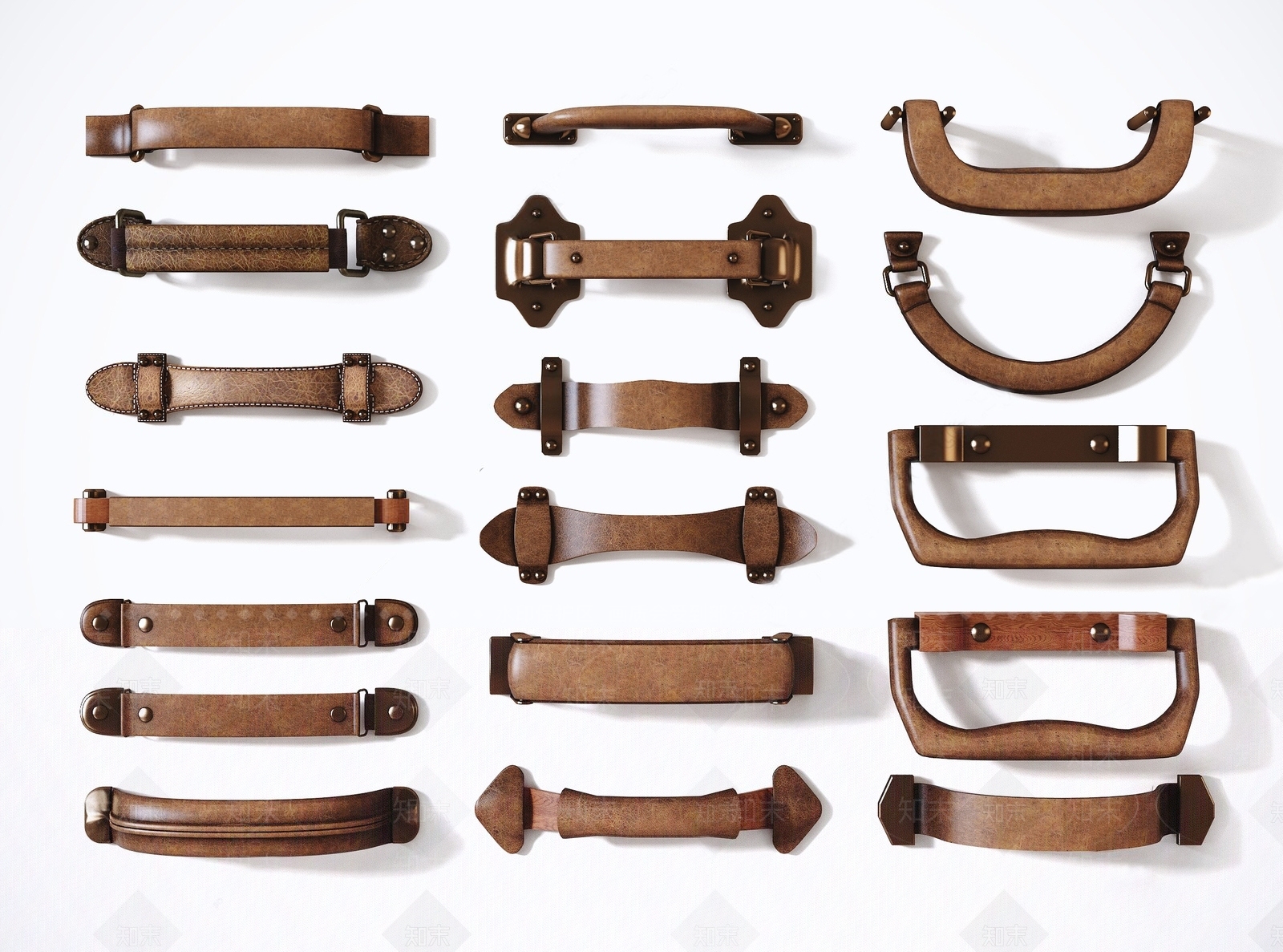 现代皮革拉手SU模型下载【ID:1115011135】