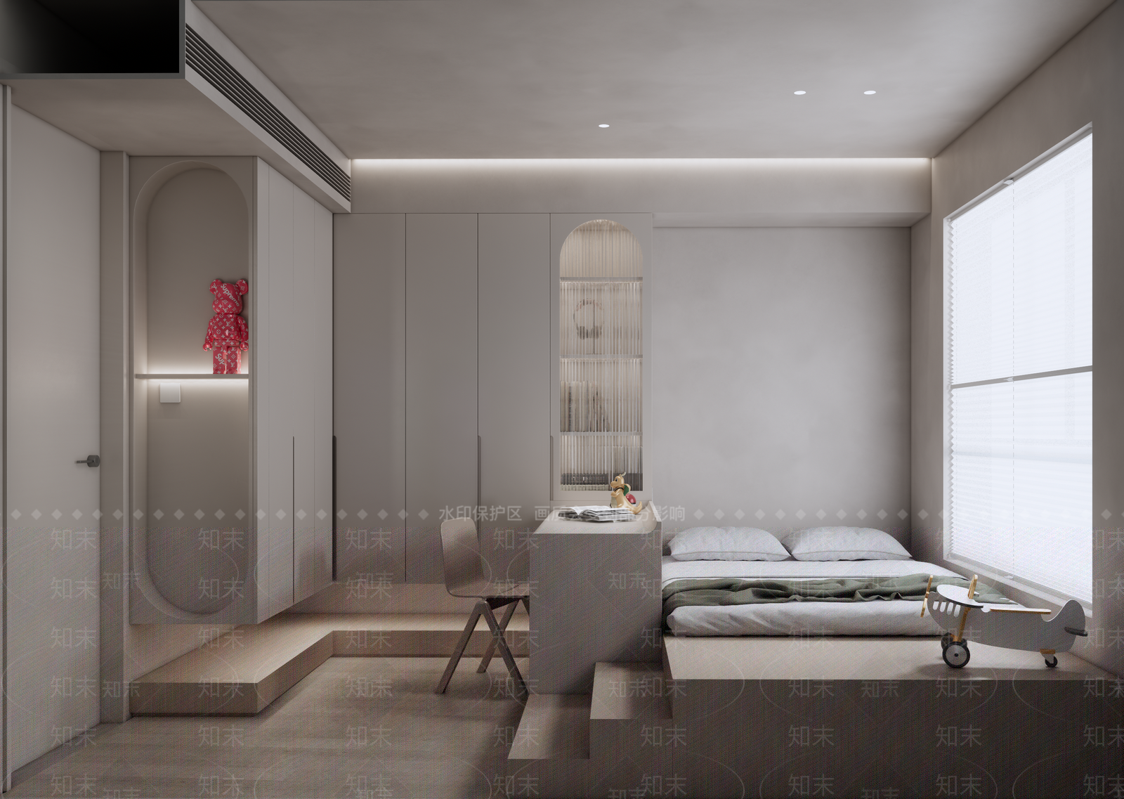 现代简约儿童房SU模型下载【ID:1115011916】