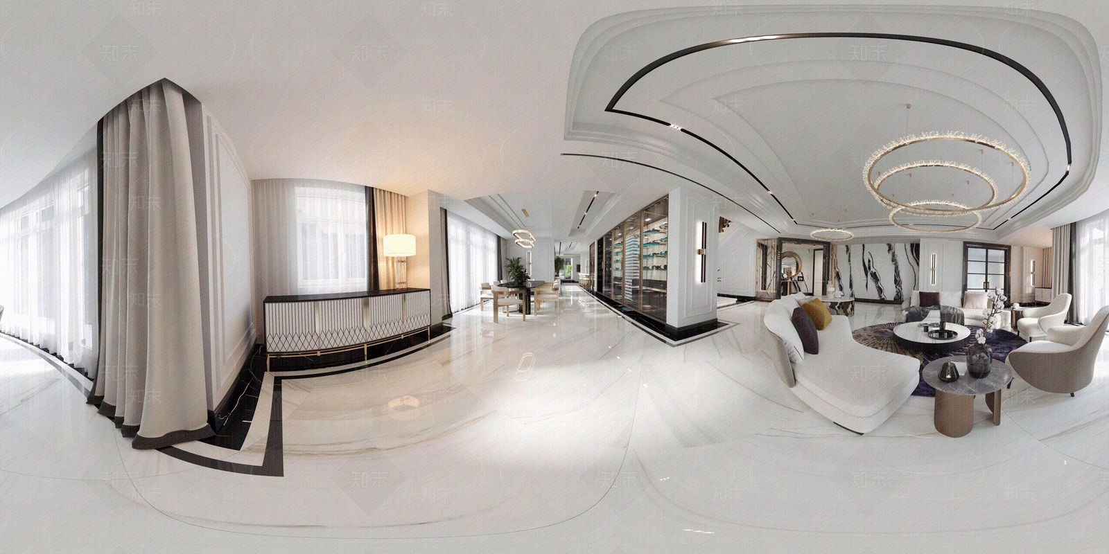 大平层豪宅室内HDR贴图下载【ID:1115012650】